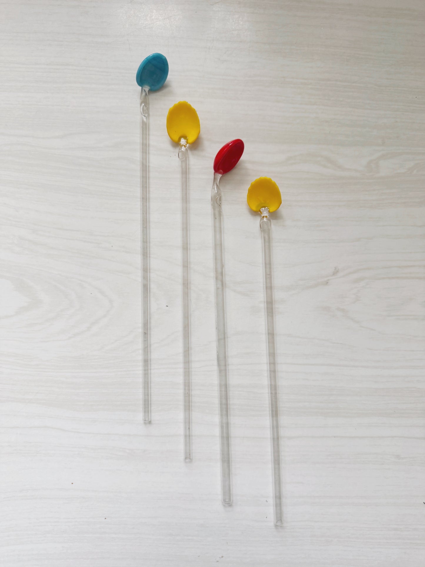 Set of 4 Glass Swizzle Sticks
