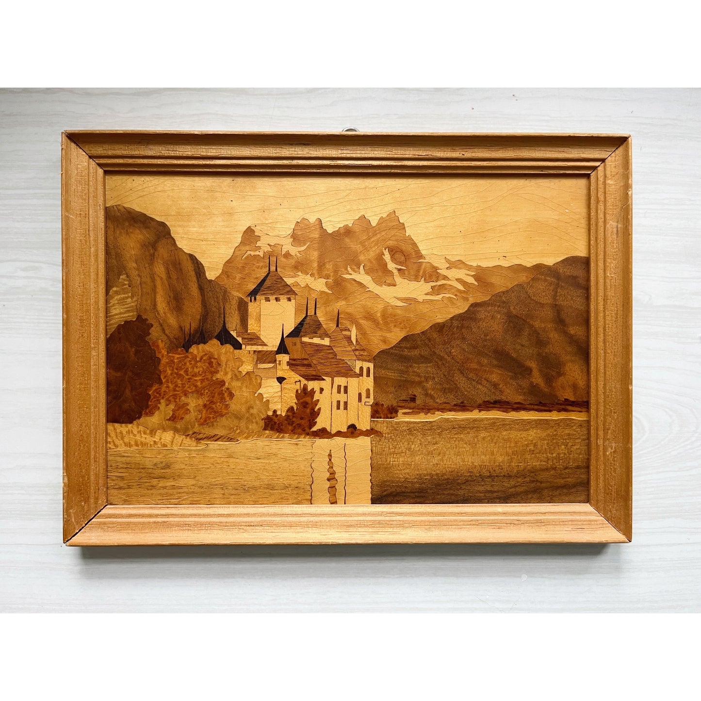 View of the Alps (Marquetry Artwork)
