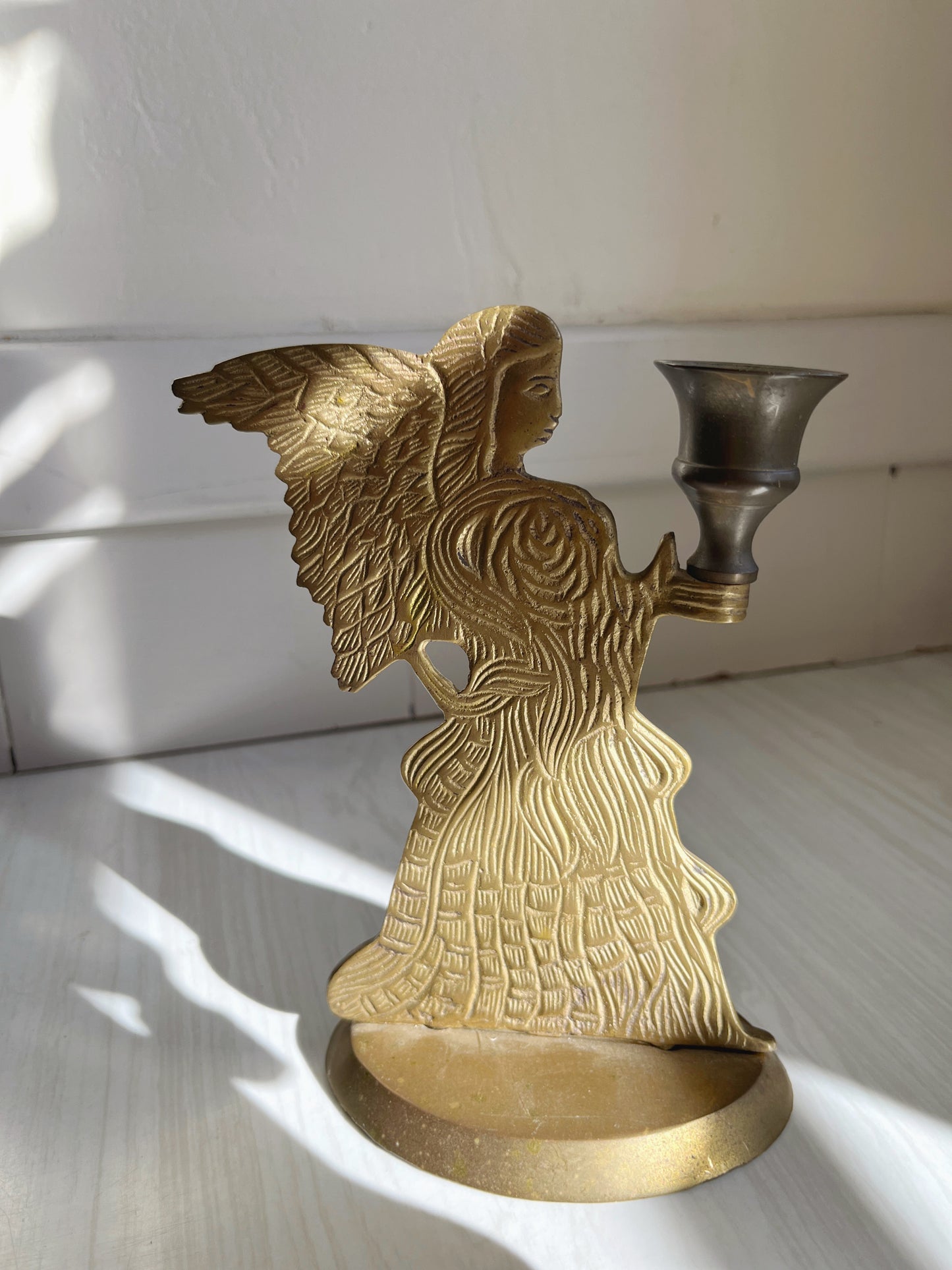 Brass Angel Candleholders