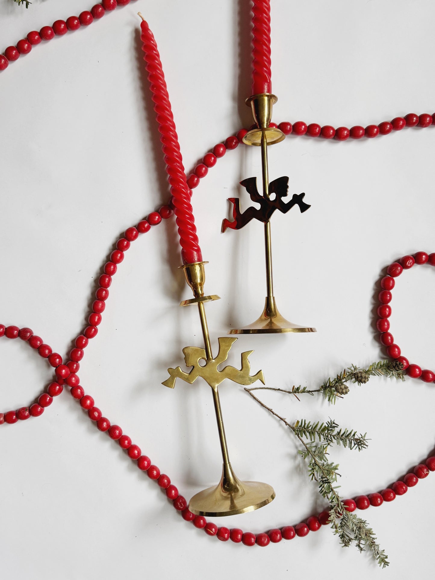 Brass Angel Candleholders