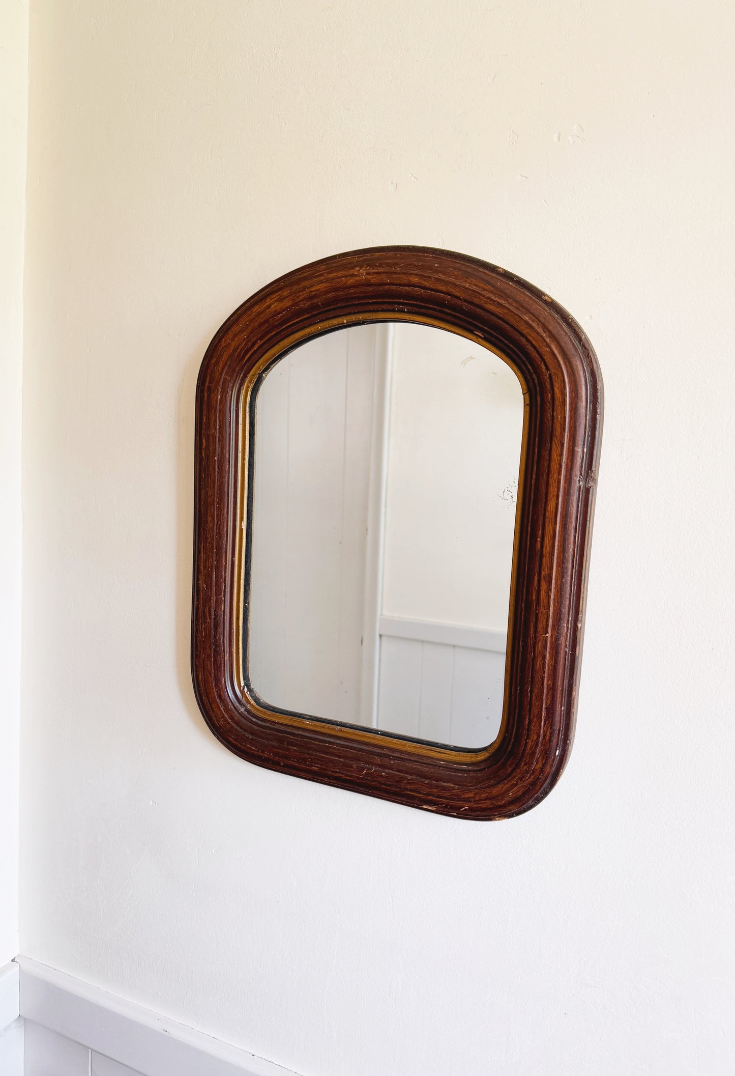 Arched Wooden Mirror