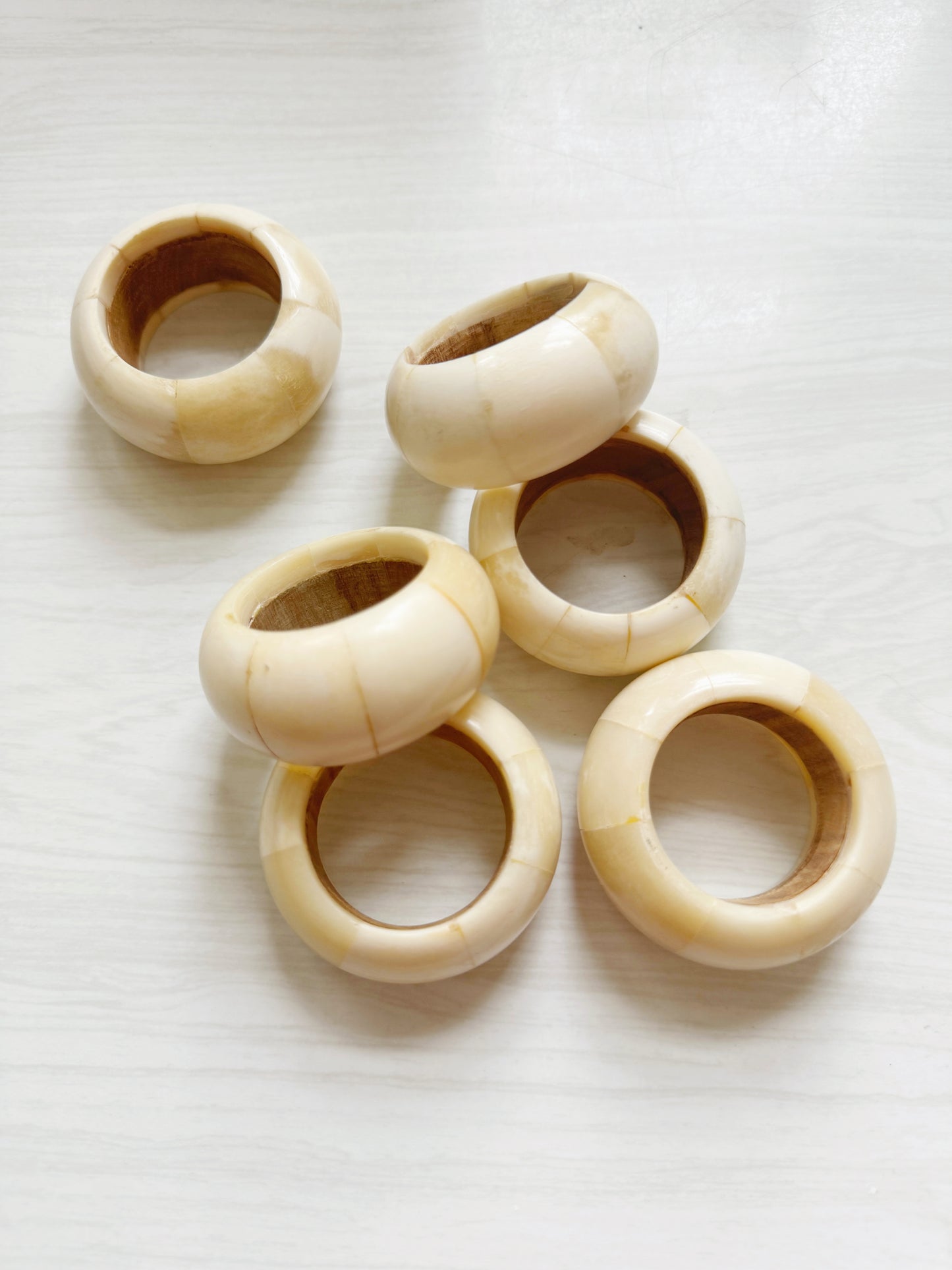 Custom listing for Cheryl A. (Bone napkin rings)