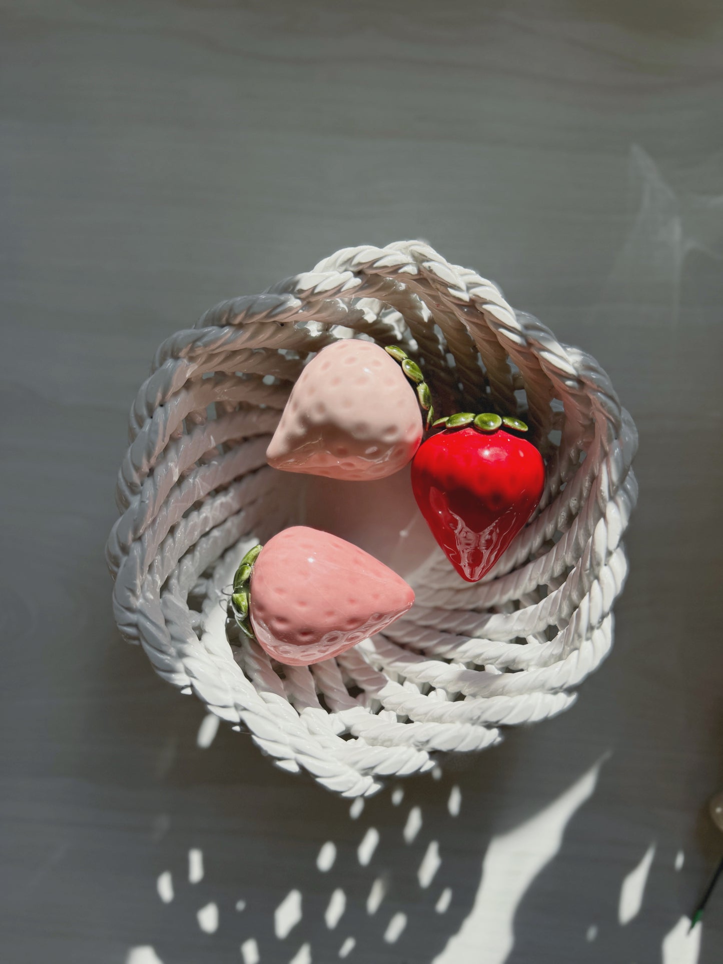 Light Pink Ceramic Strawberry