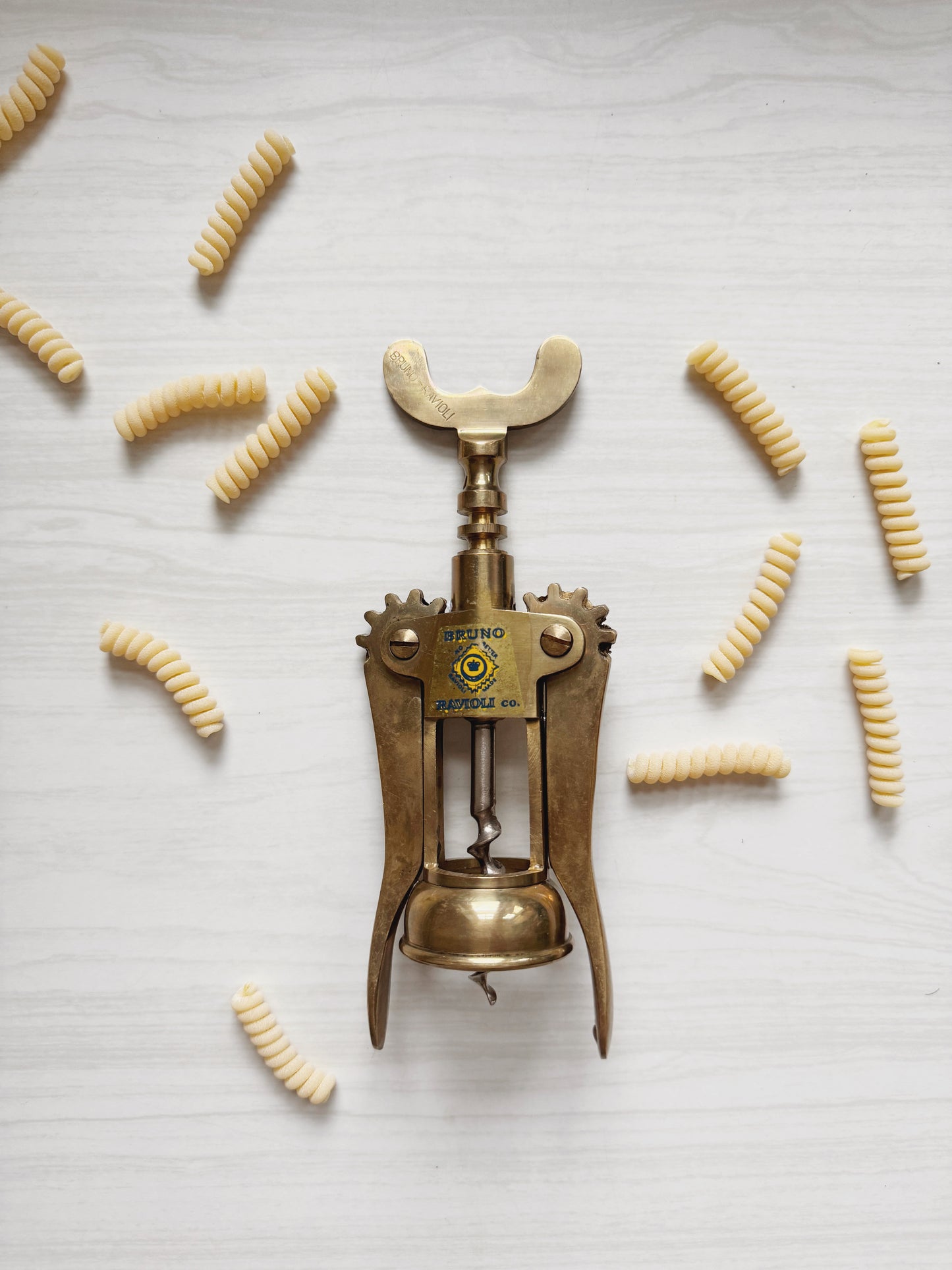 Brass Bruno Ravioli Corkscrew
