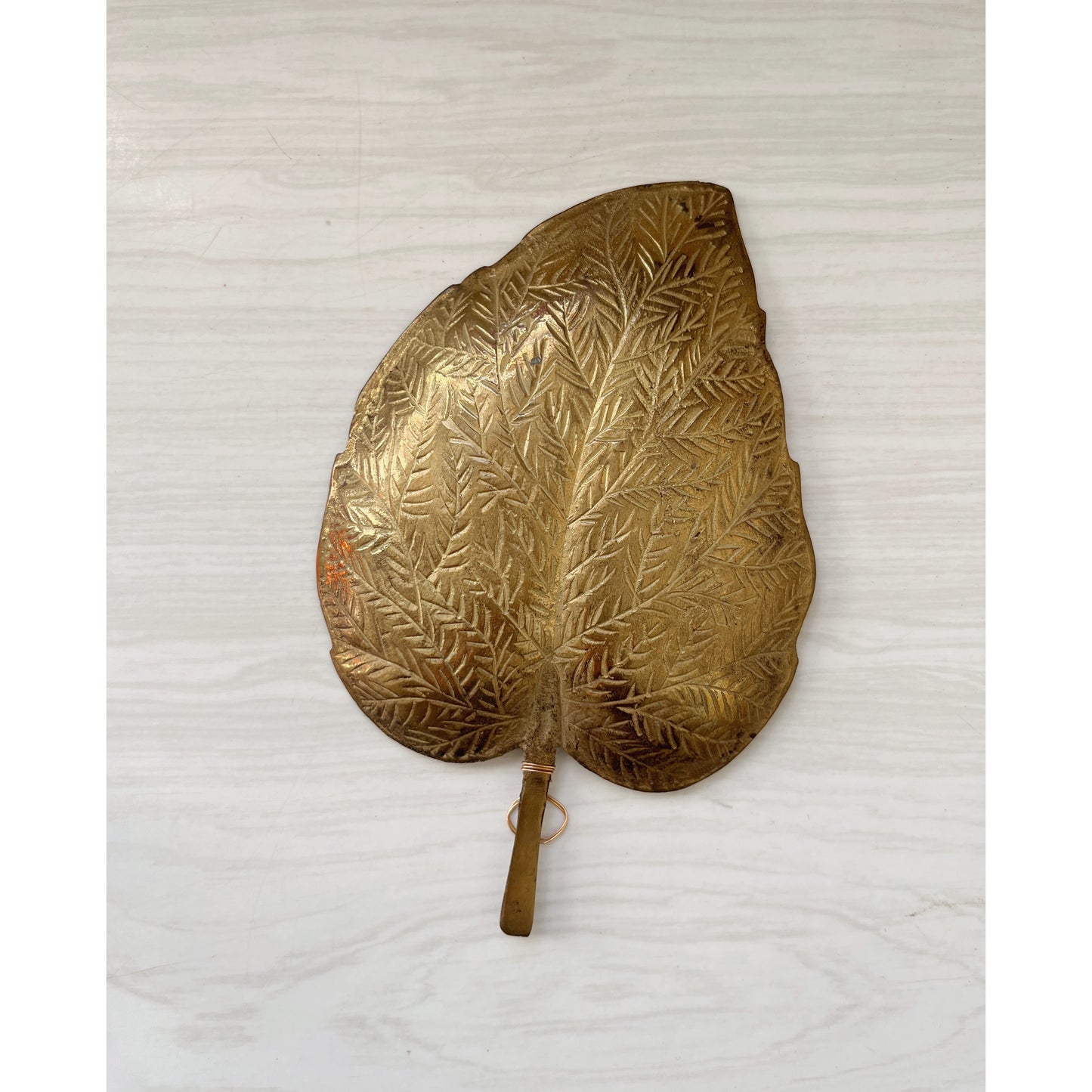 For appalachian_heirlooms: Brass Leaf Dish