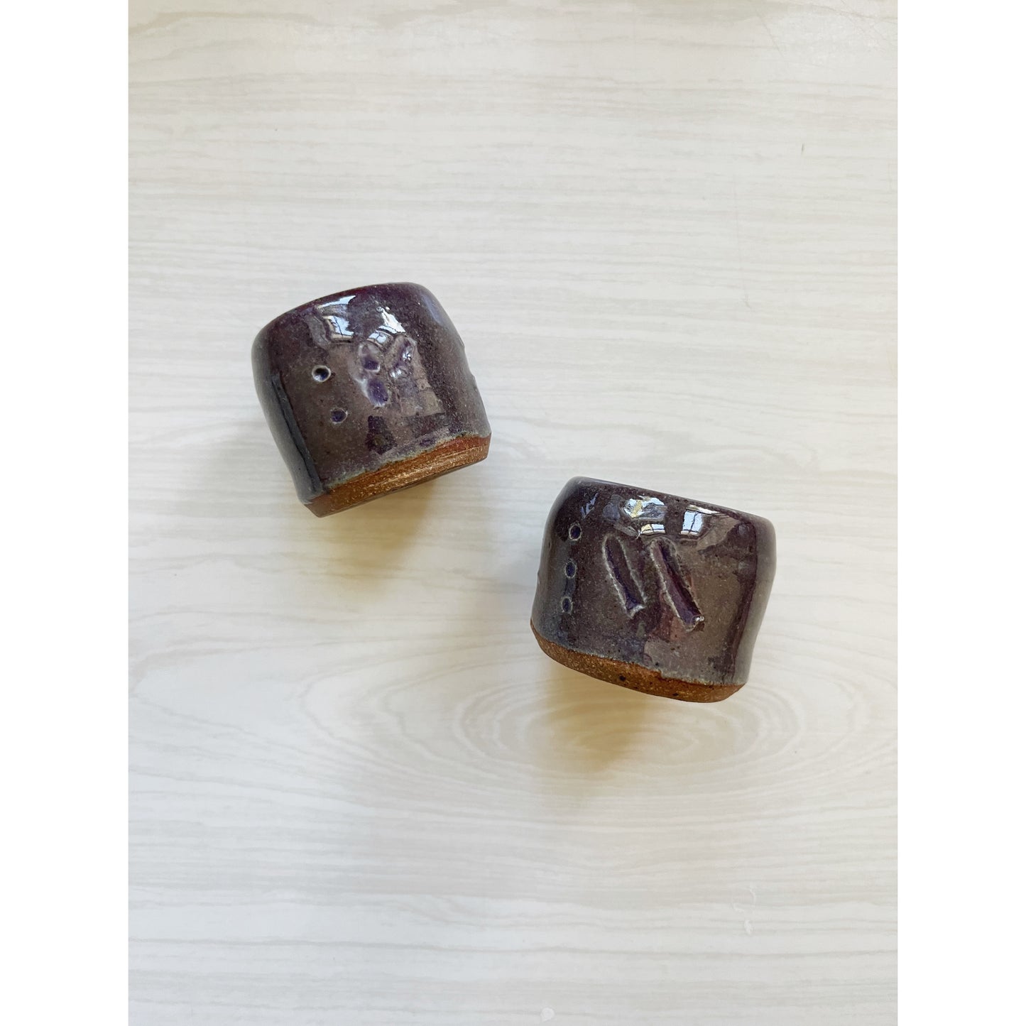 Ceramic salt cellars/ sake cups