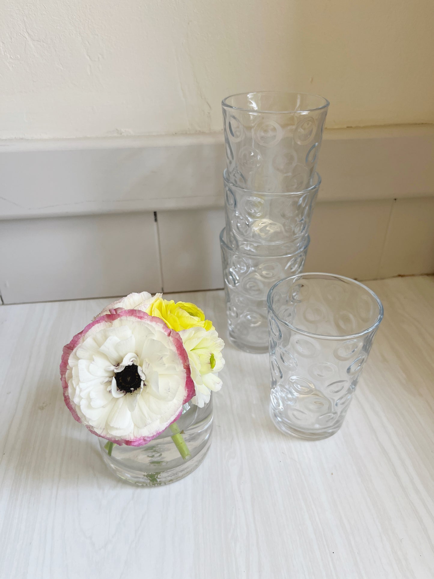 Set of 4 Dotted Juice Glasses