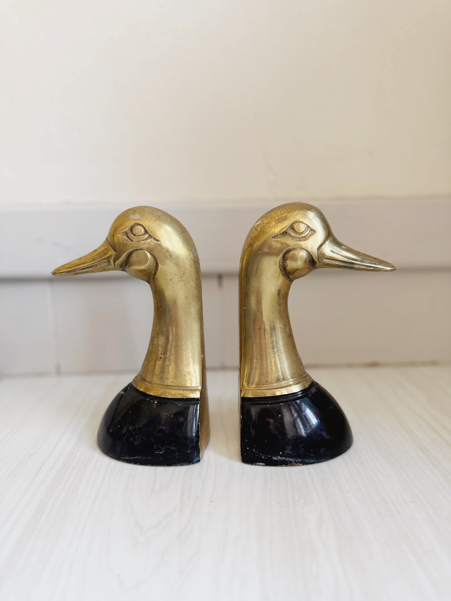 Brass Duck Bookends