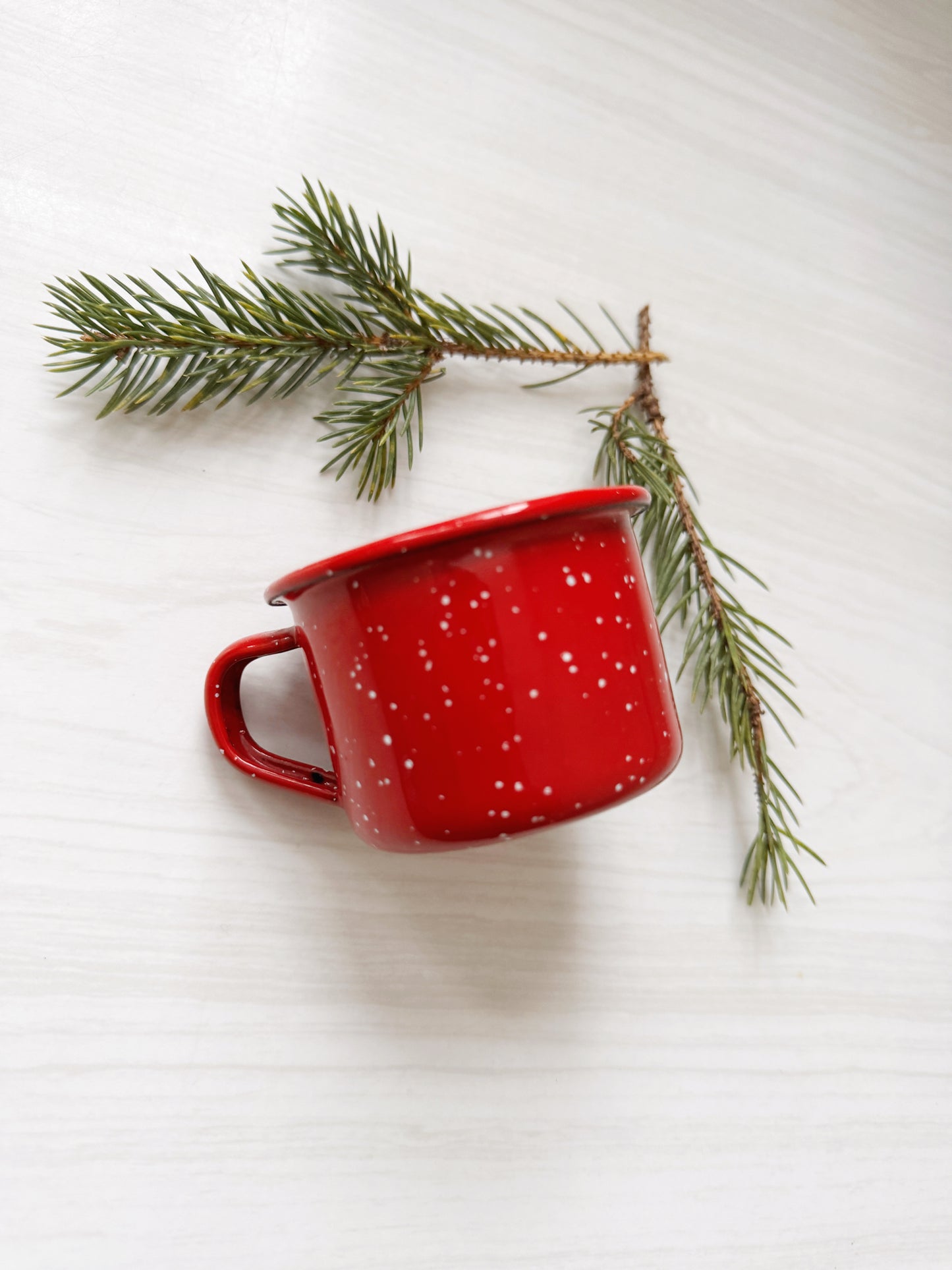 Red Enamelware Espresso Mug
