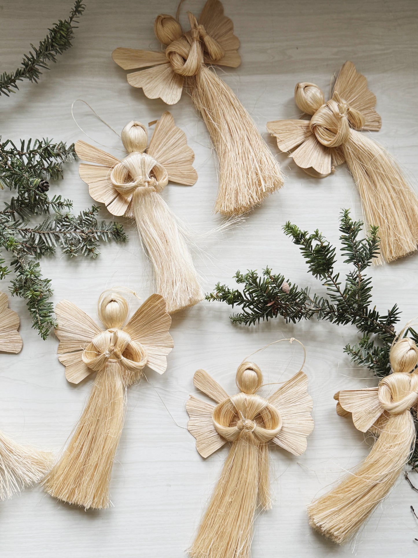Fiber Angel Ornaments