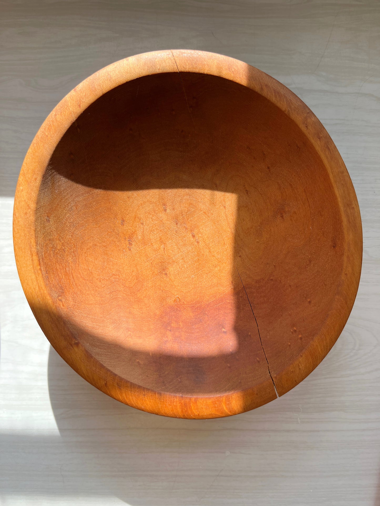 Wooden Bowl with Red Feet