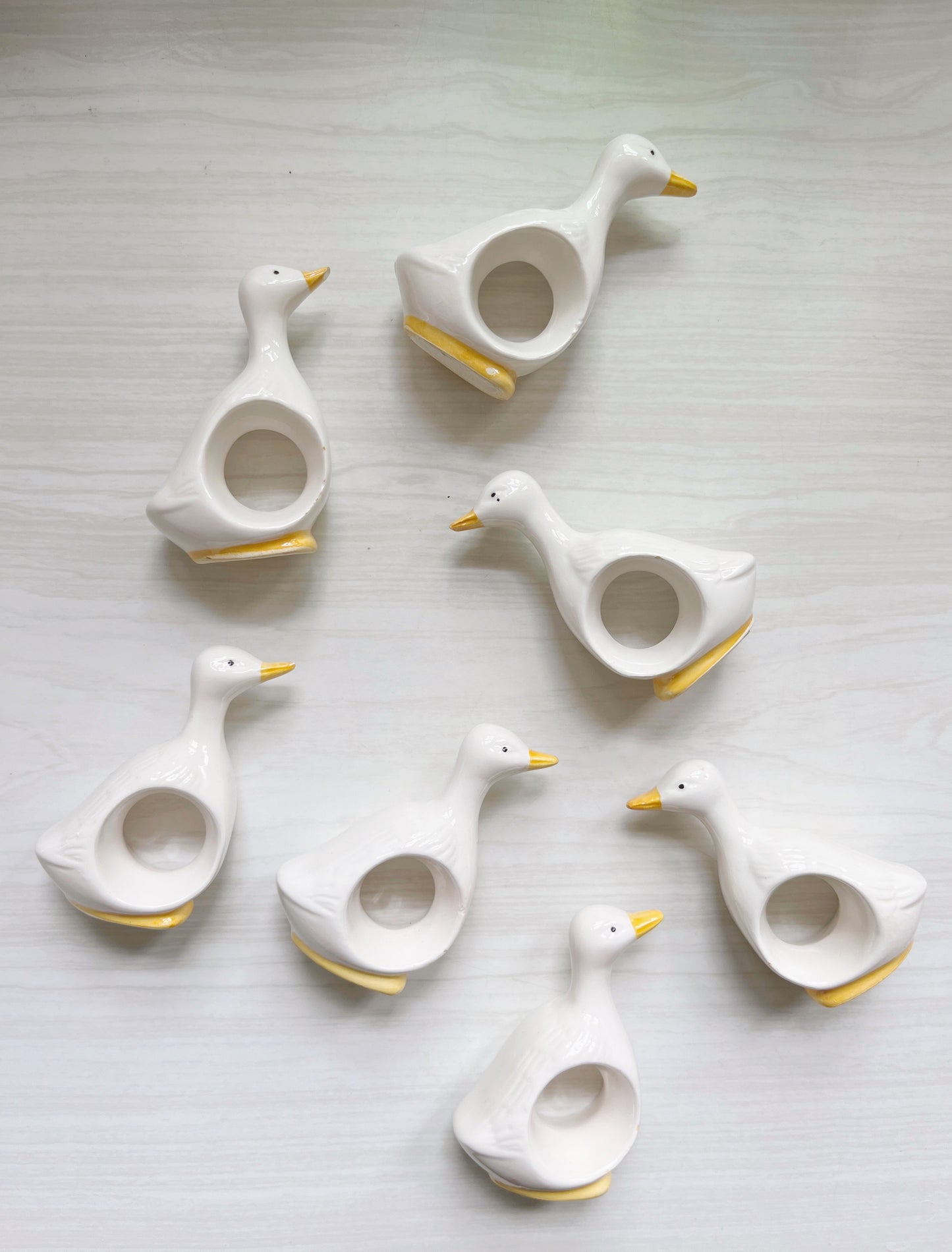 Ceramic Geese Napkin Rings