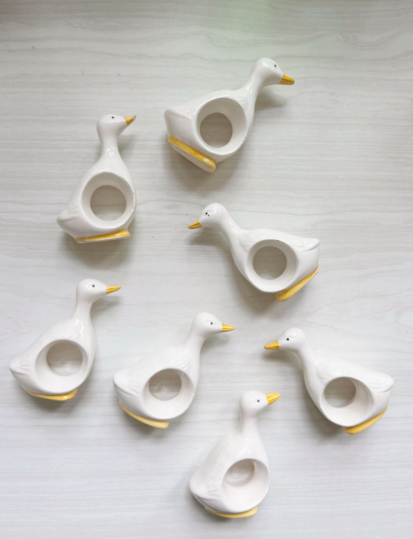 Ceramic Geese Napkin Rings