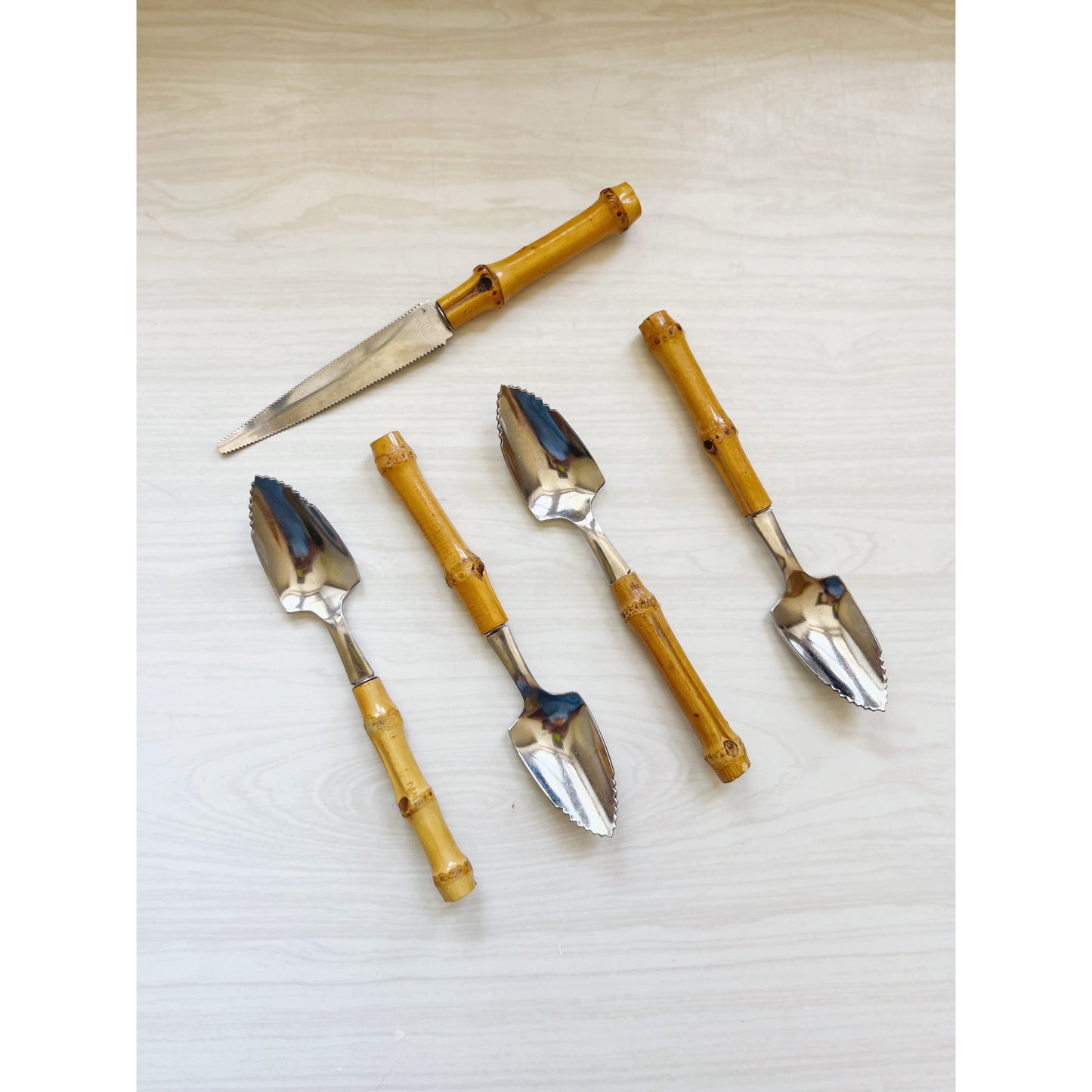 Bamboo Grapefruit Spoon & Knife Set