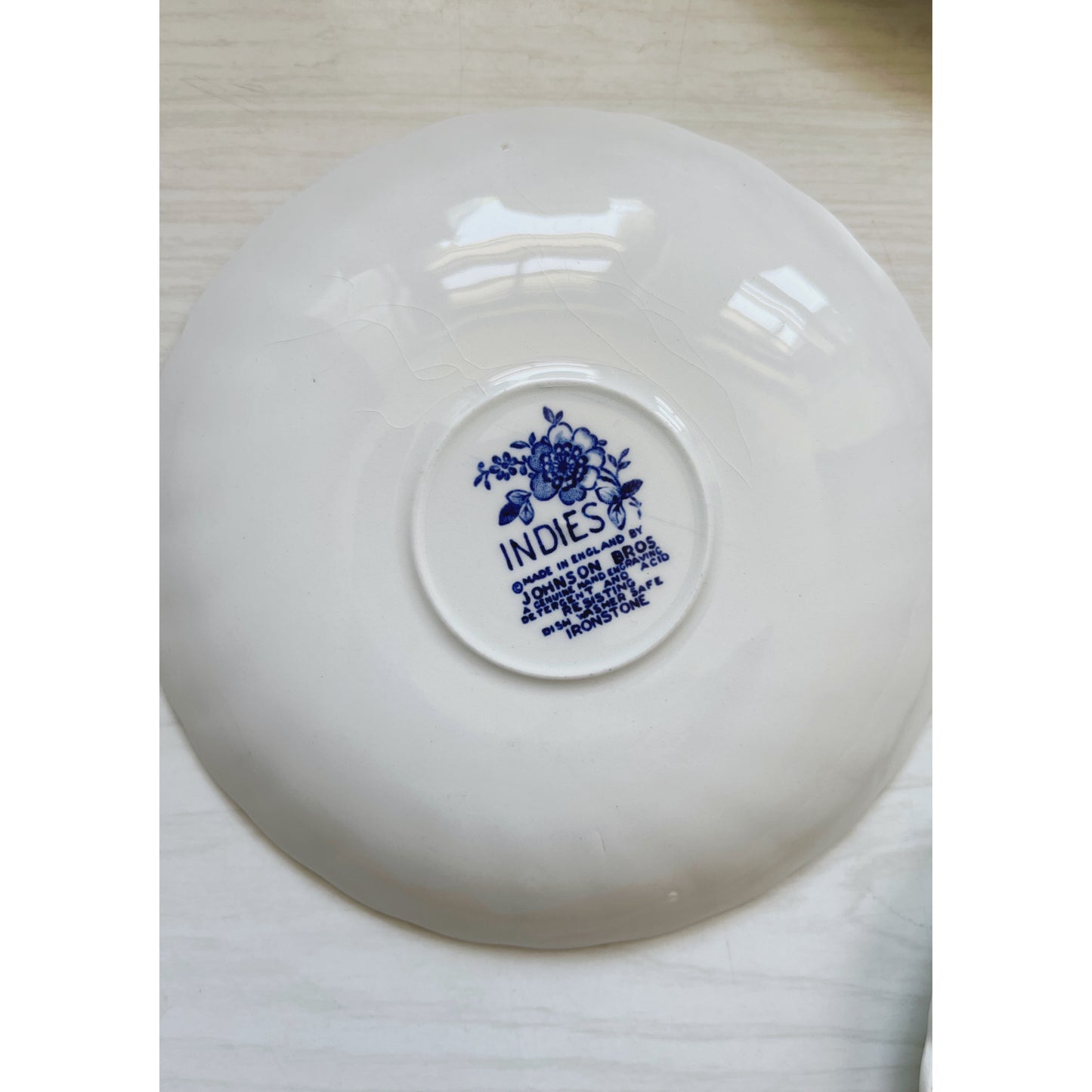 Blue & White Ironstone Saucers