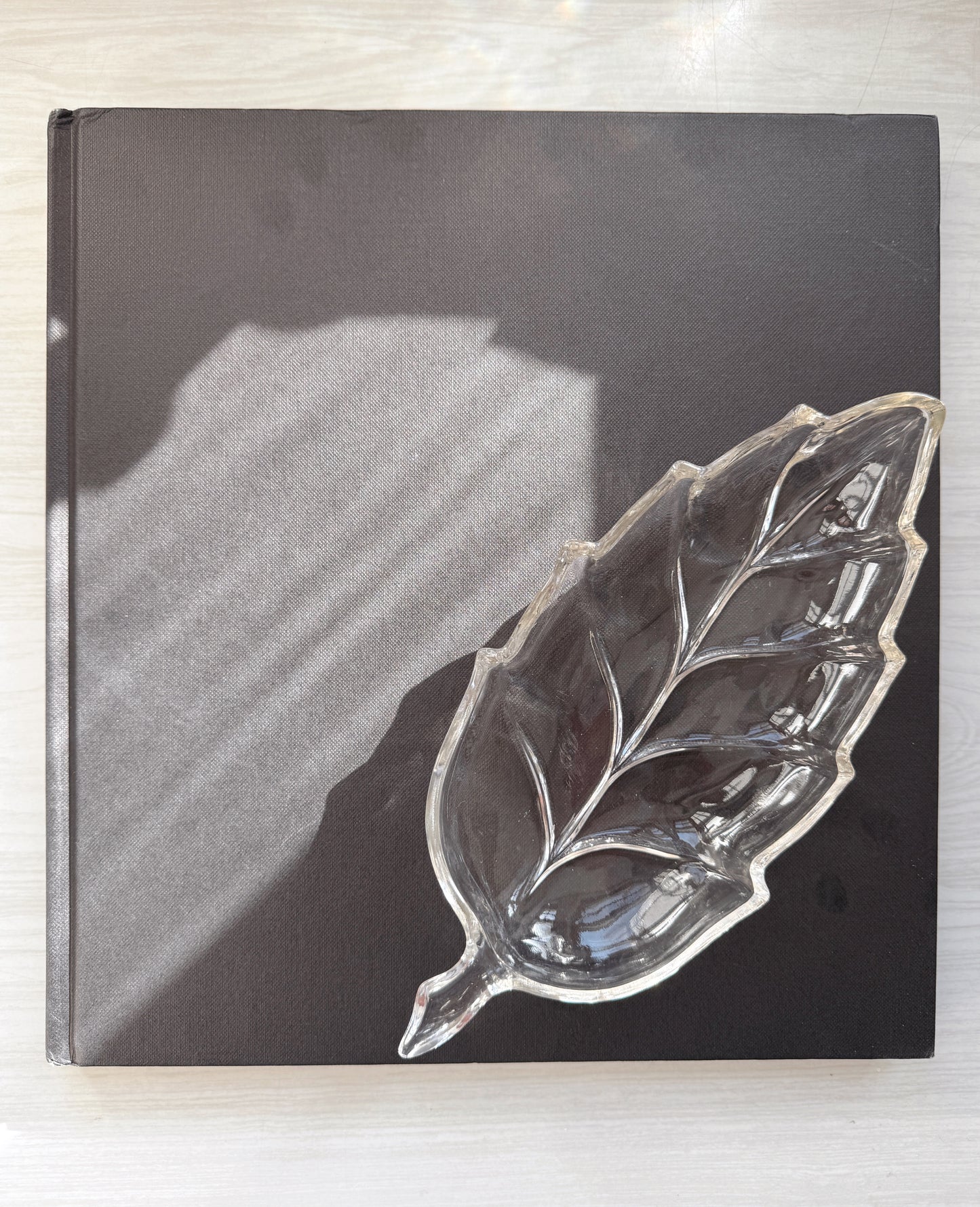 Cut Glass Leaf Dish