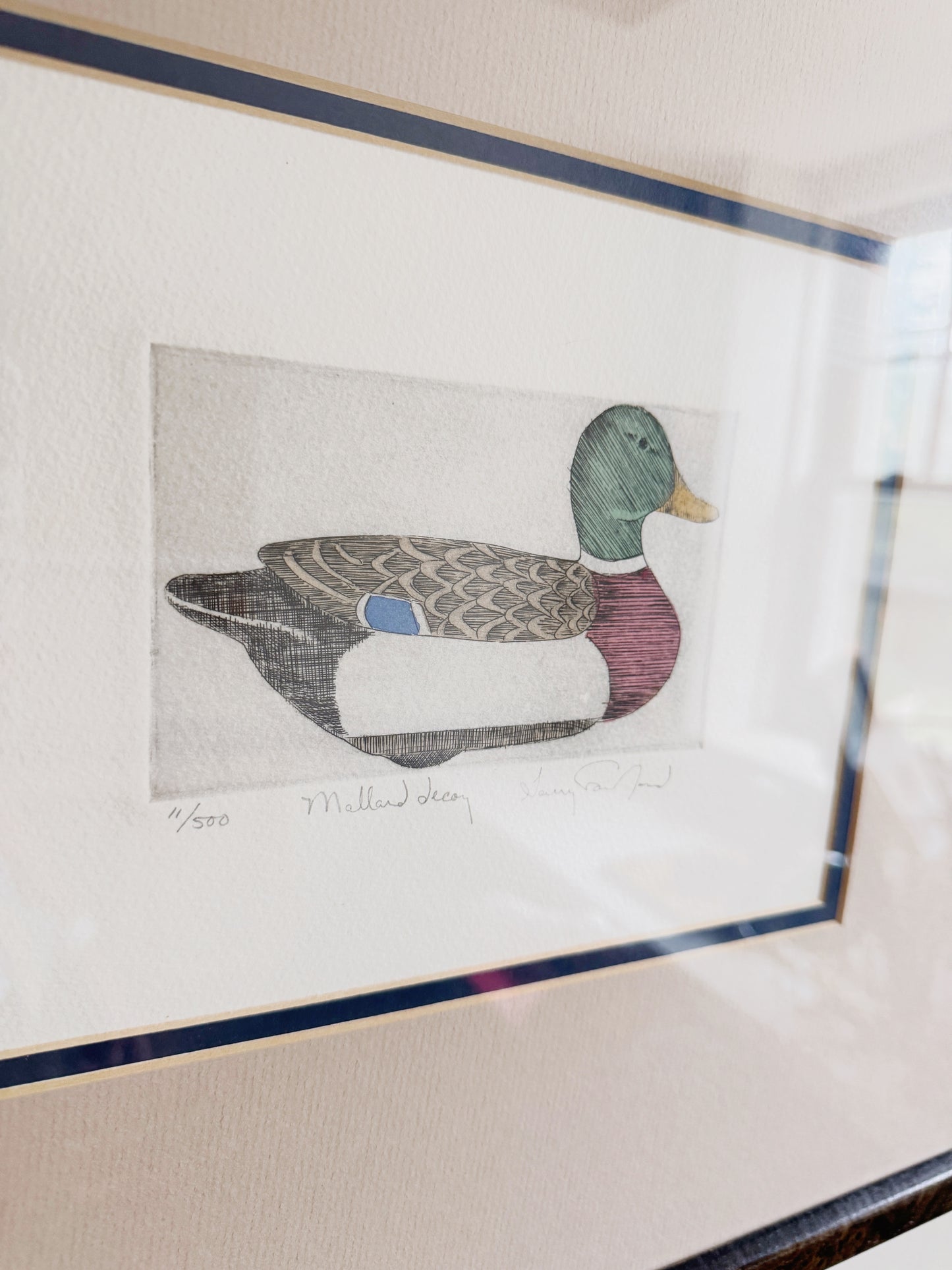 Mallard Decoy (Original Etching)