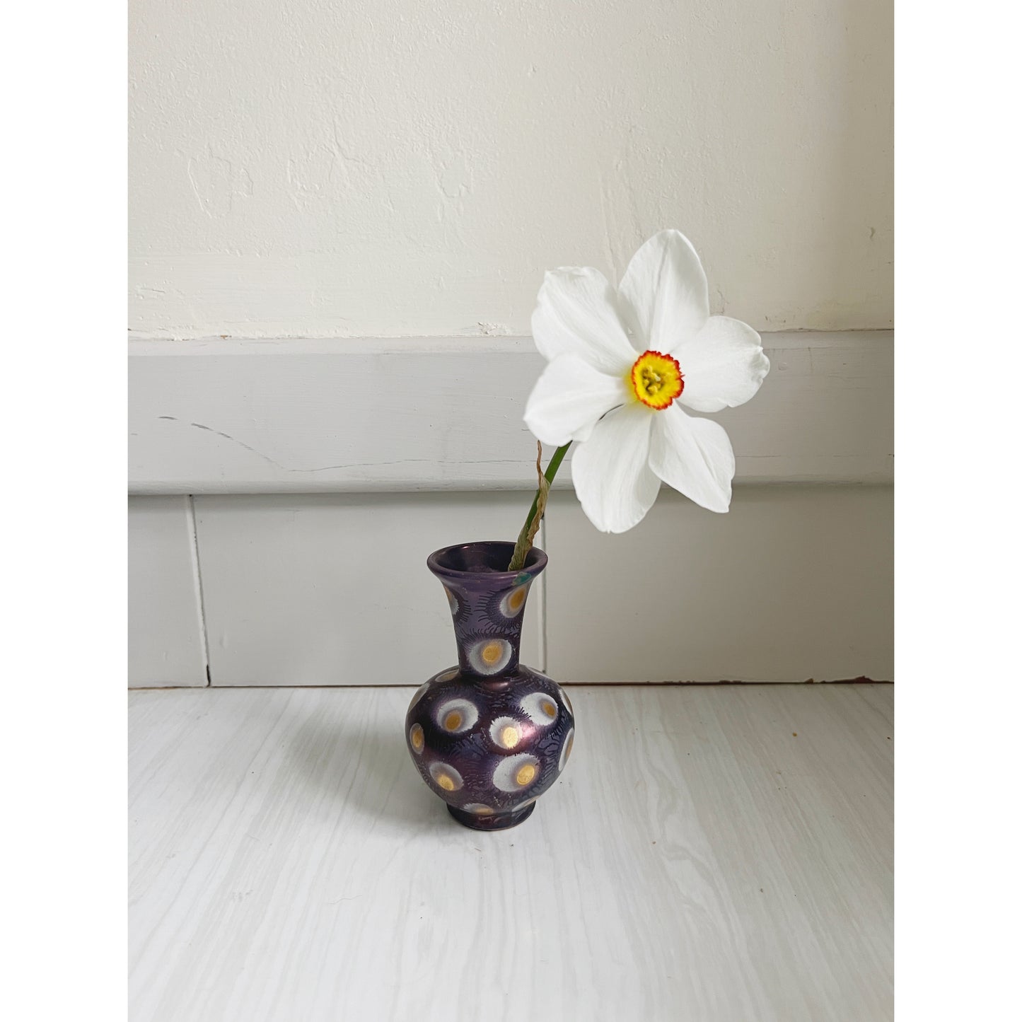 Purple & Gold Bud Vase