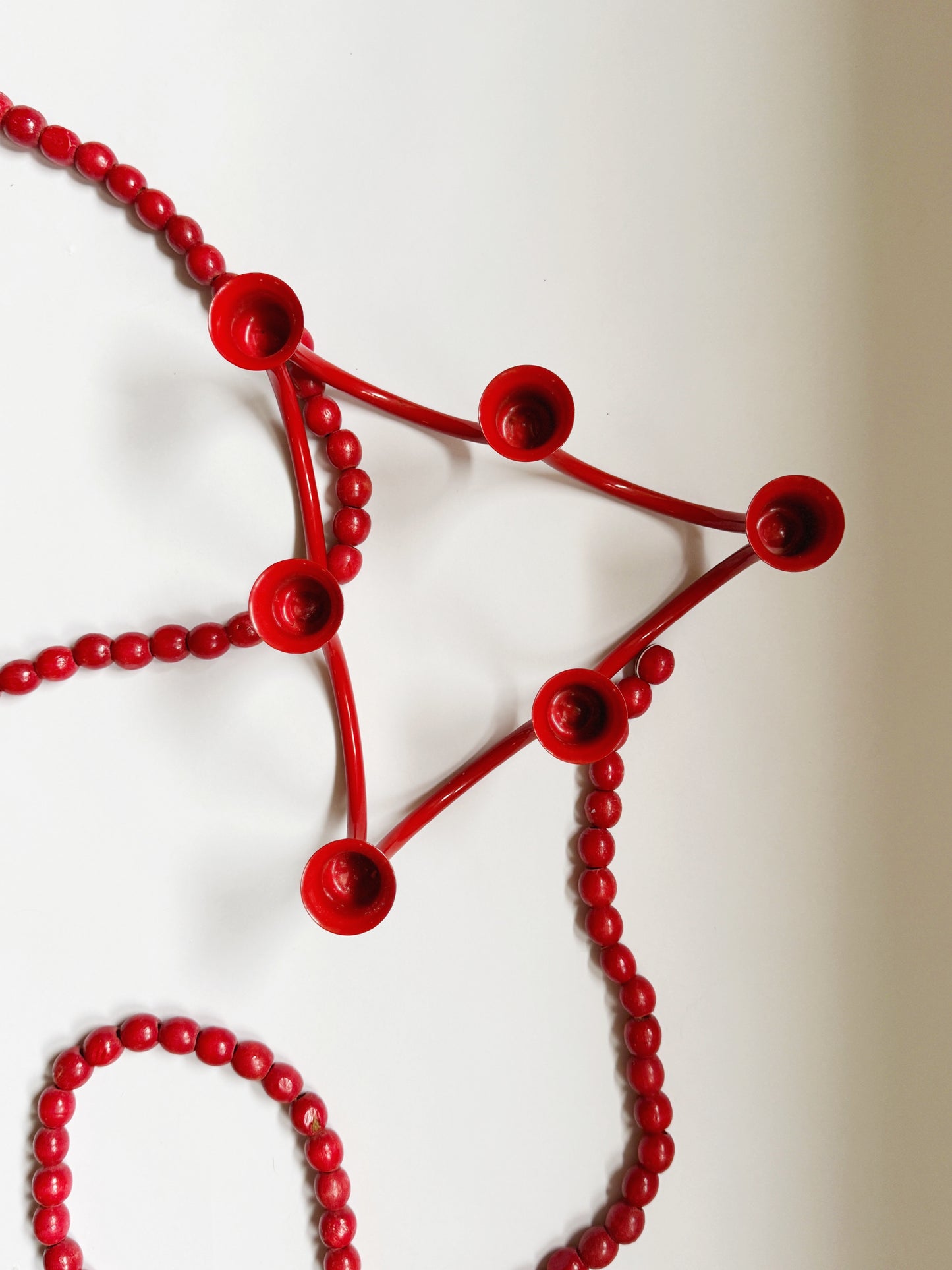 Red Metal Candleholder