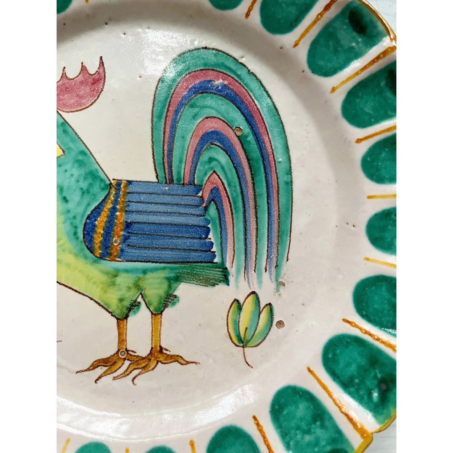 Large Rooster Platter, made in Italy