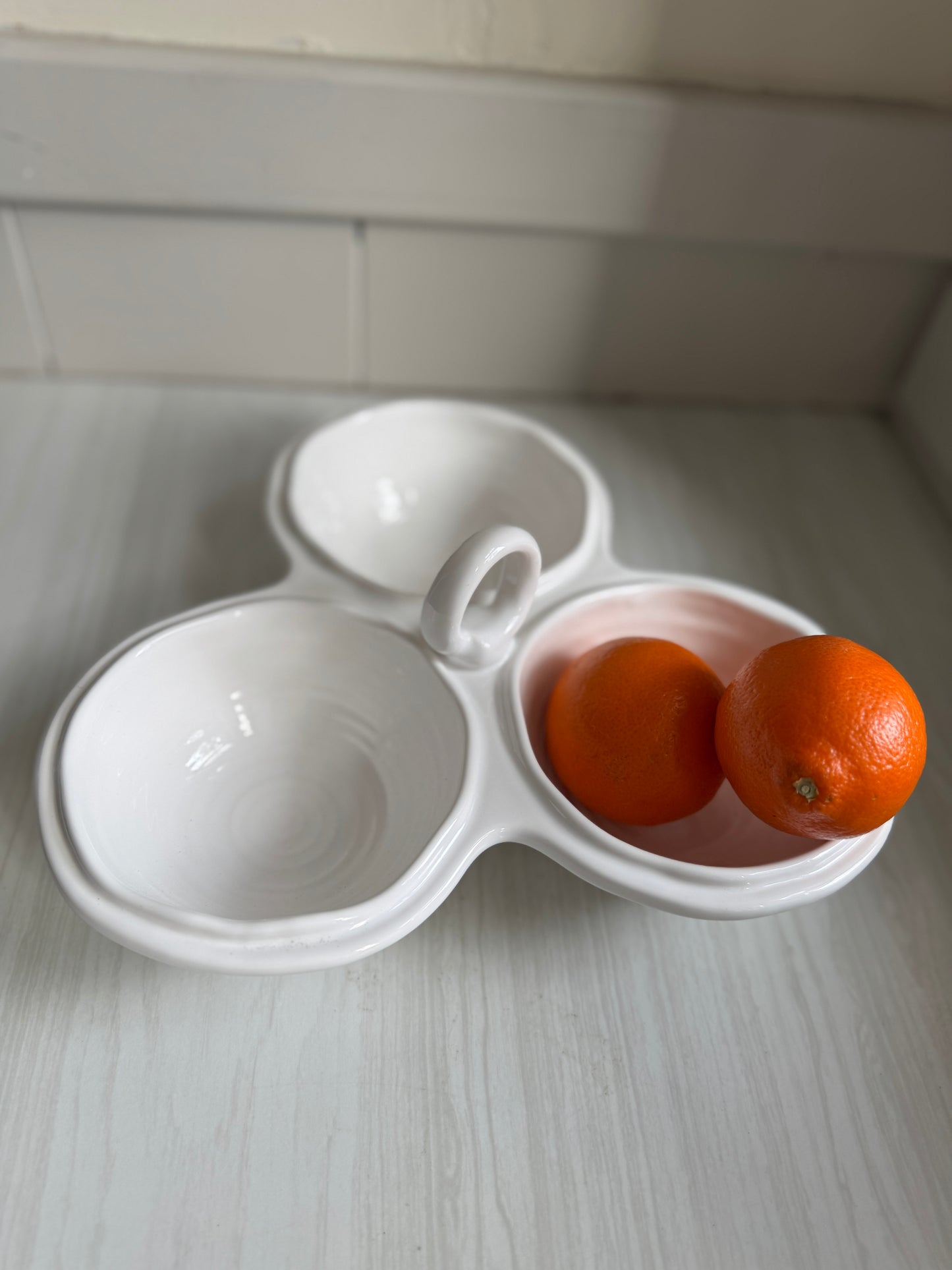 Ceramic 3-Section Serving Dish