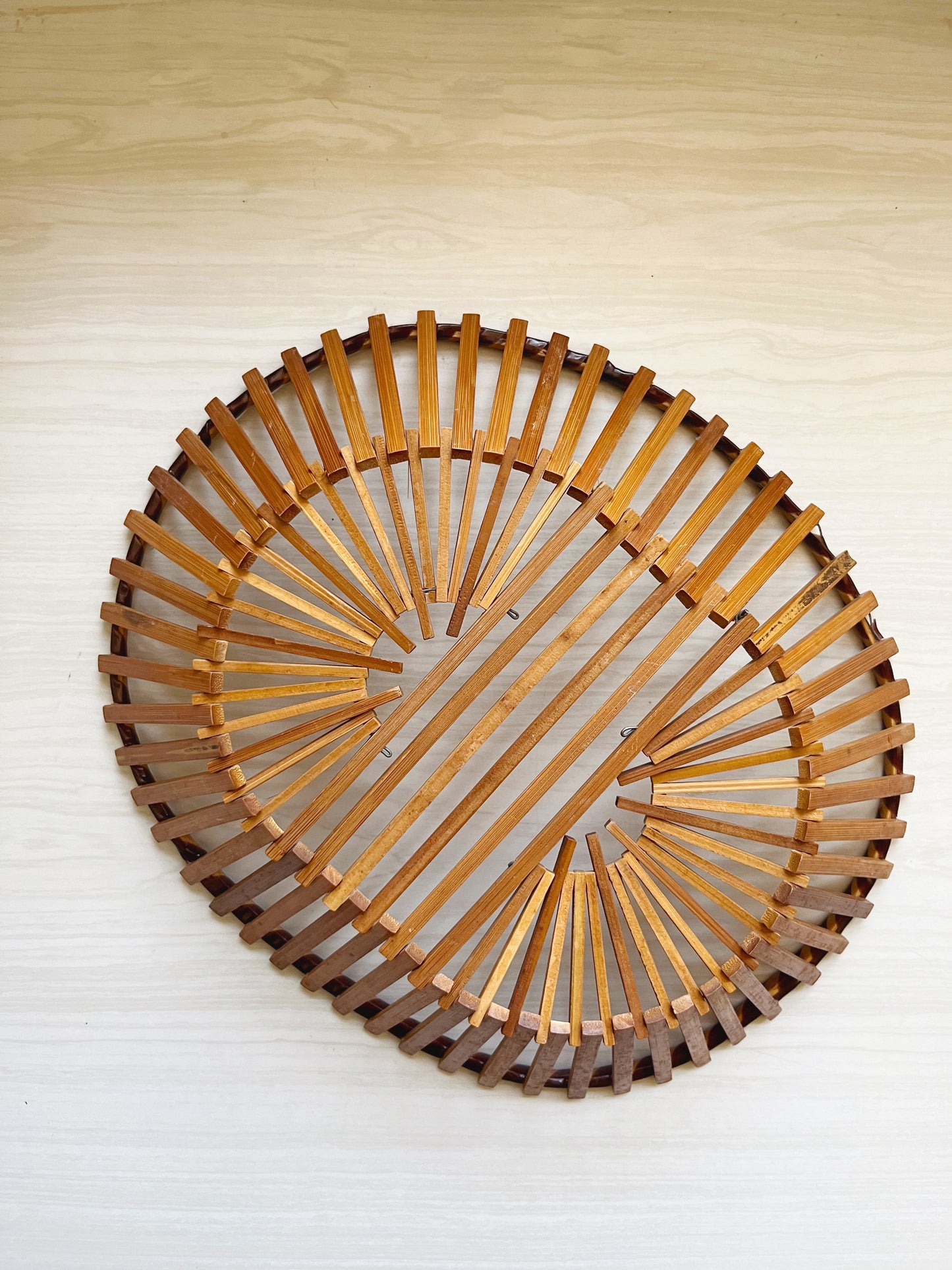 Midcentury Slatted Basket