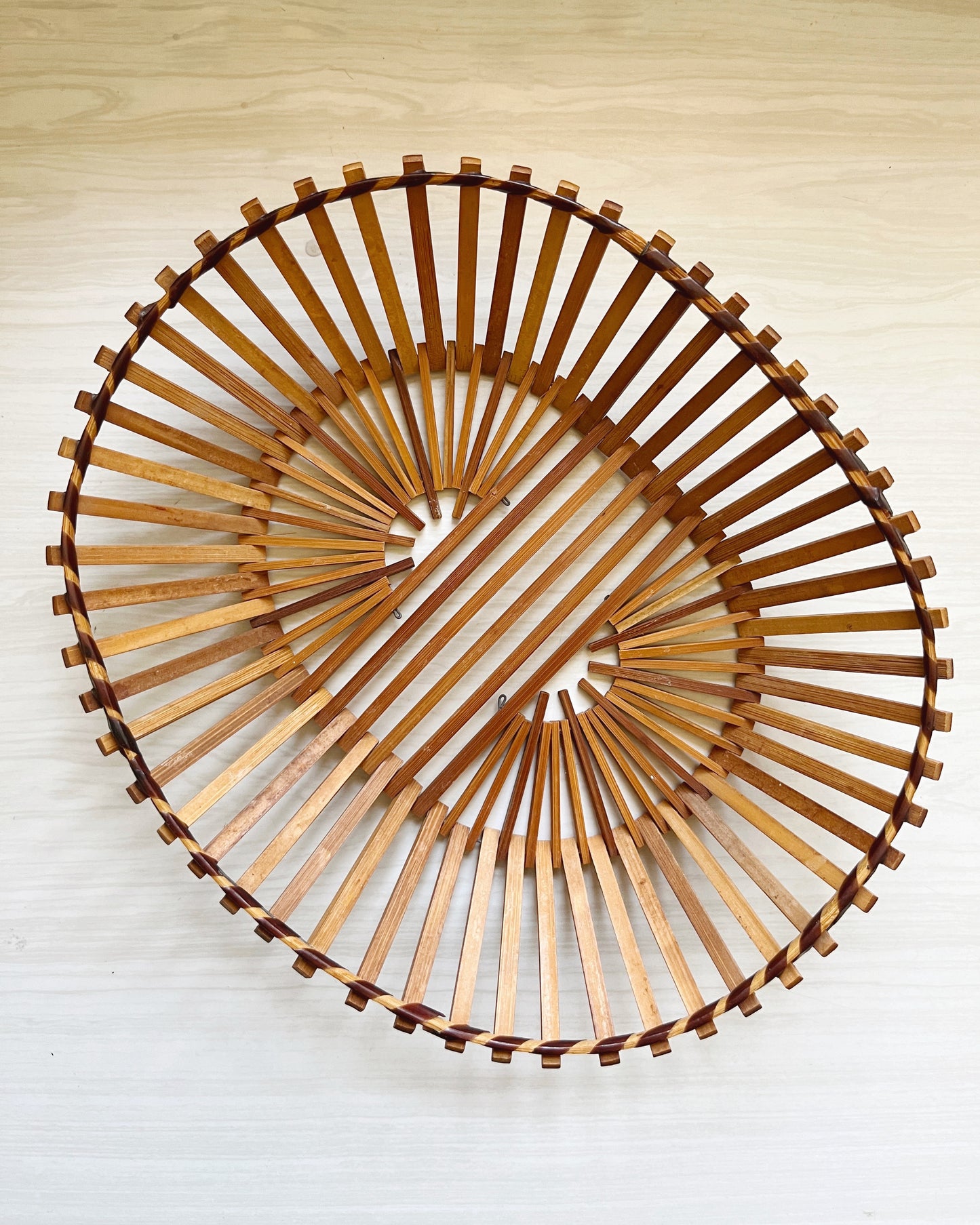 Midcentury Slatted Basket