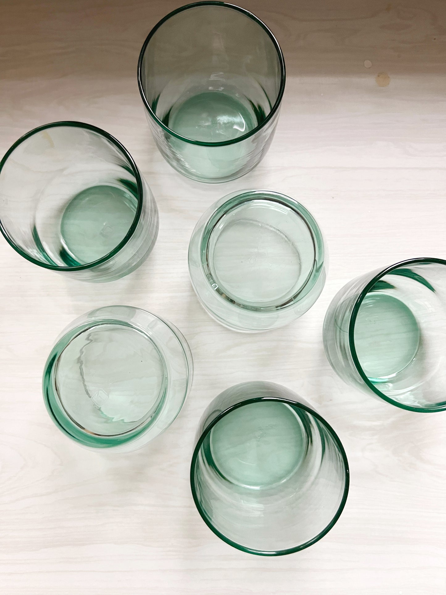 Teal Anchor Hocking Juice Tumblers