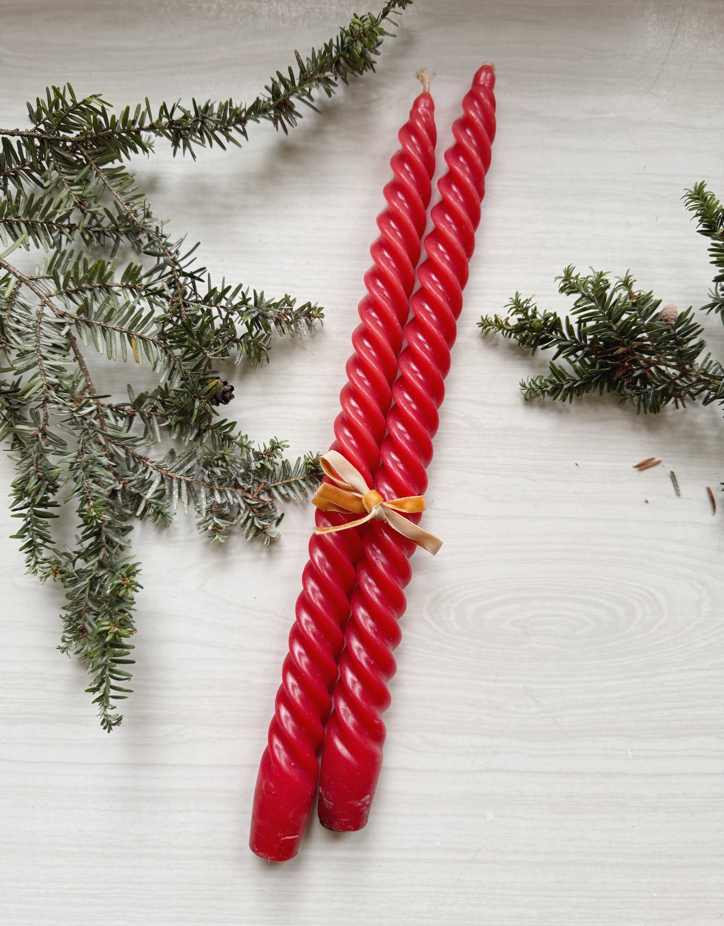 Red Twisted Candles