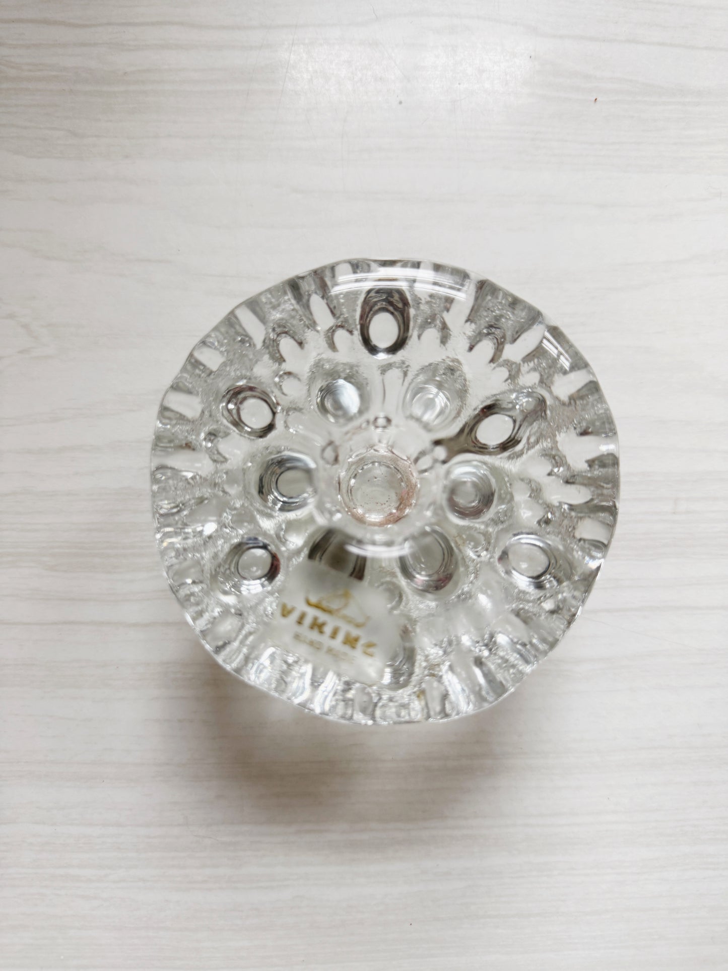 Viking Glass Ice Candleholder