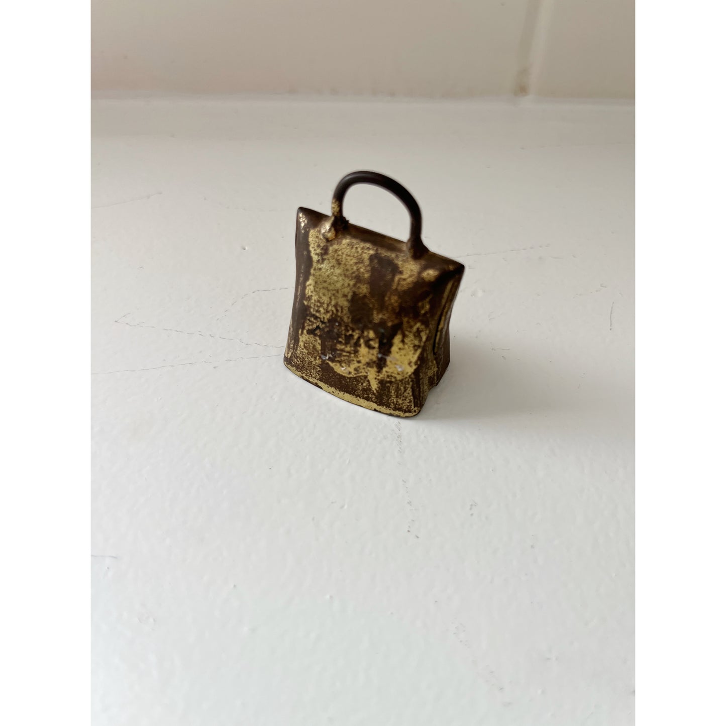 Metal Bell with Violets