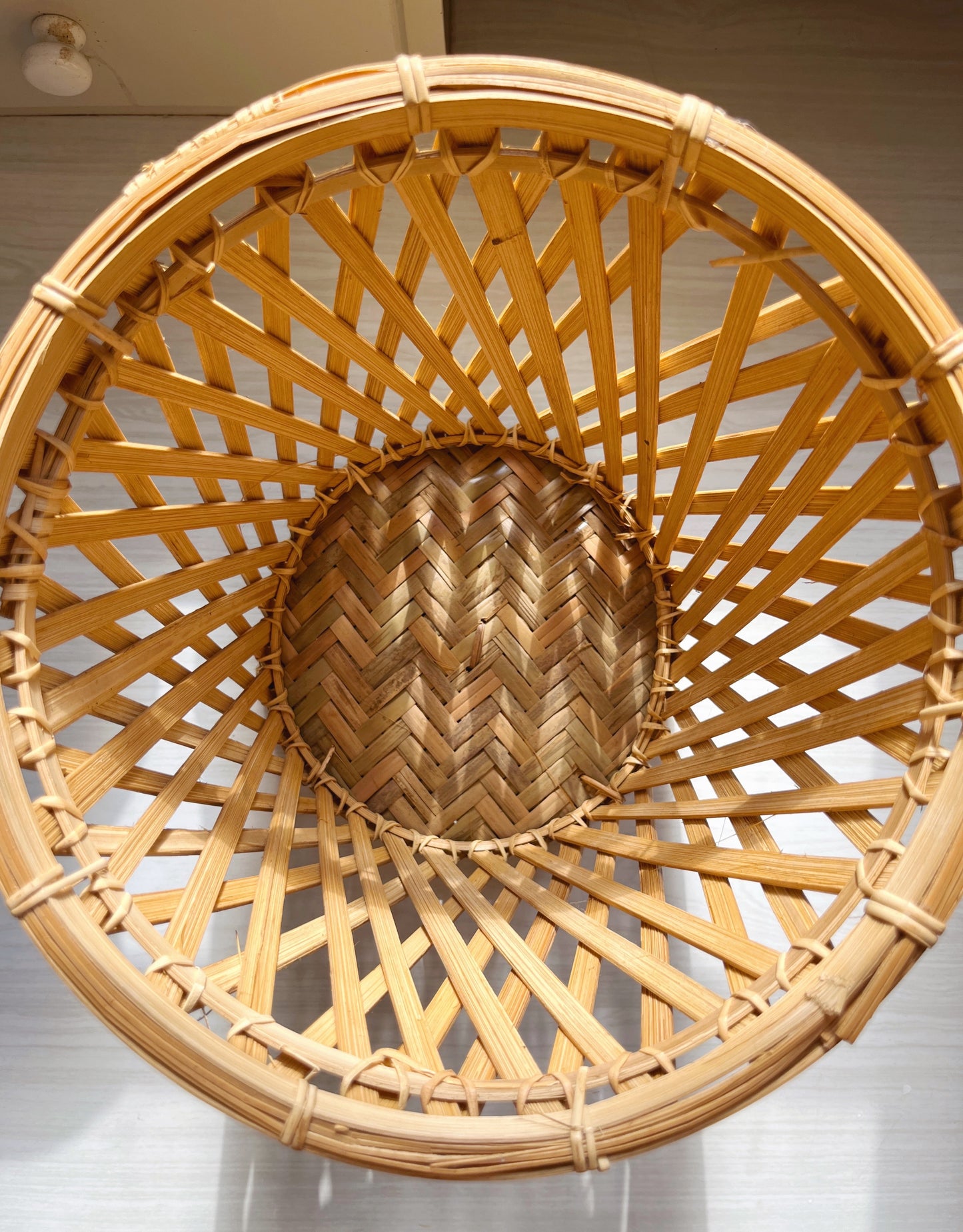 Rattan Wastebasket