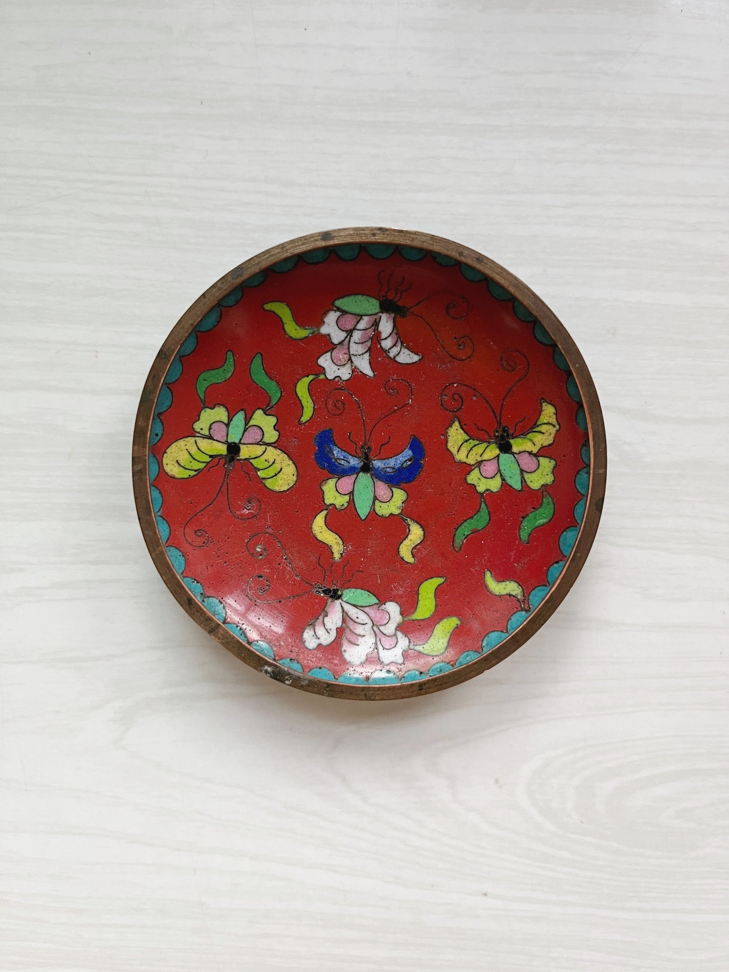 Cloisonne Butterfly Dish