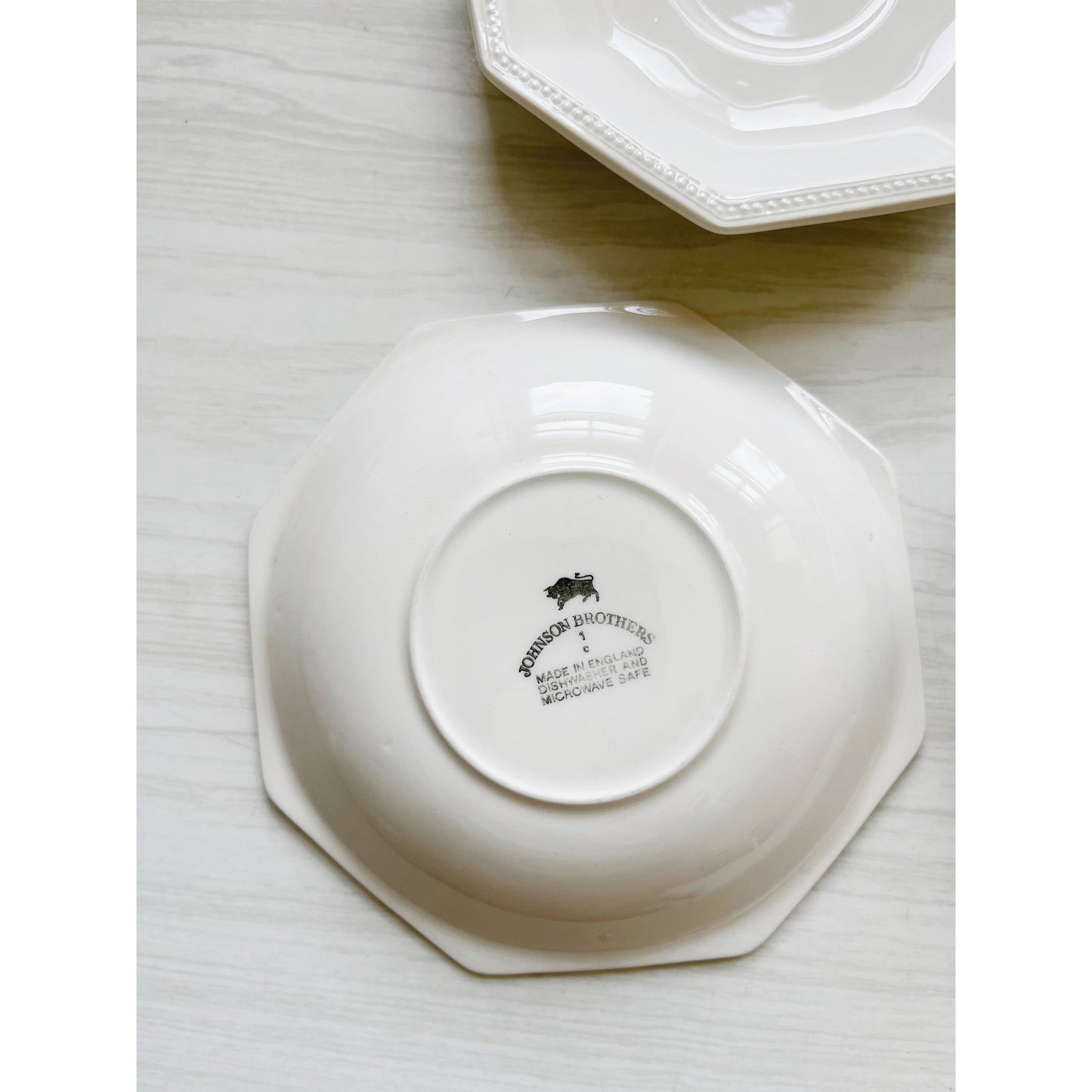 Set of 5 Johnson Ironstone Dessert Plates
