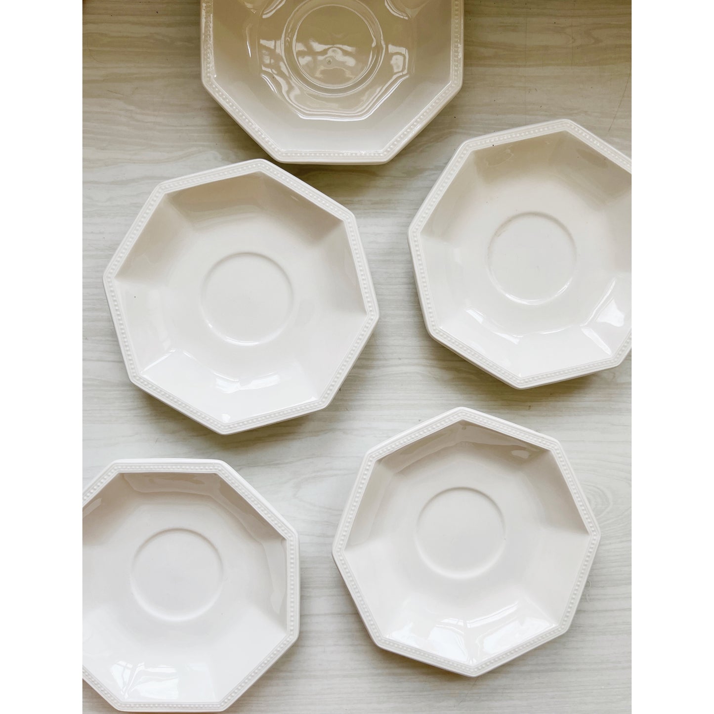 Set of 5 Johnson Ironstone Dessert Plates