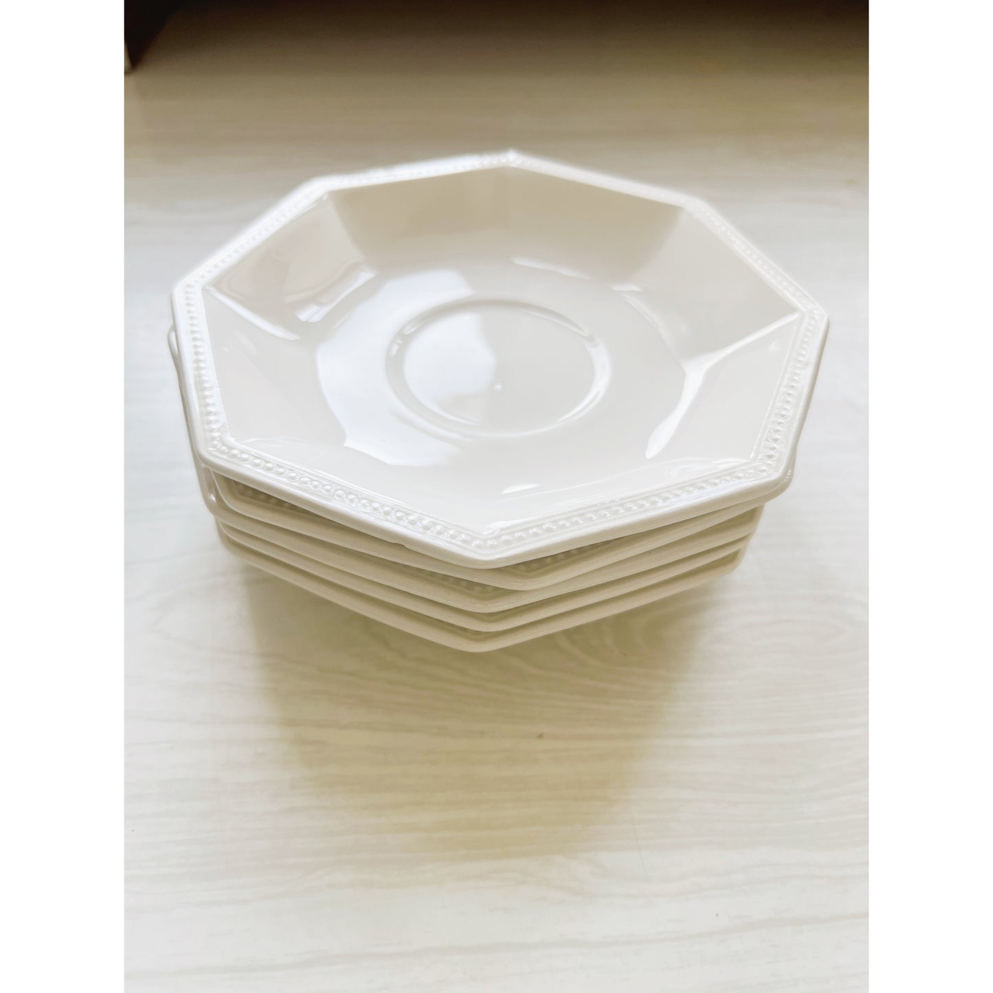Set of 5 Johnson Ironstone Dessert Plates
