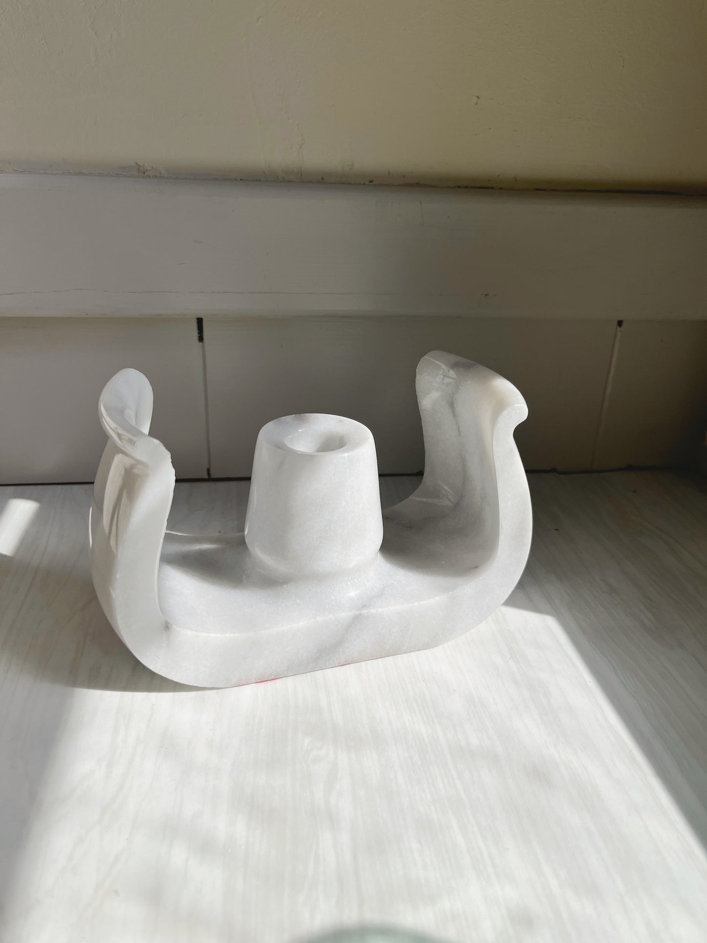 Midcentury Marble Candle Holder