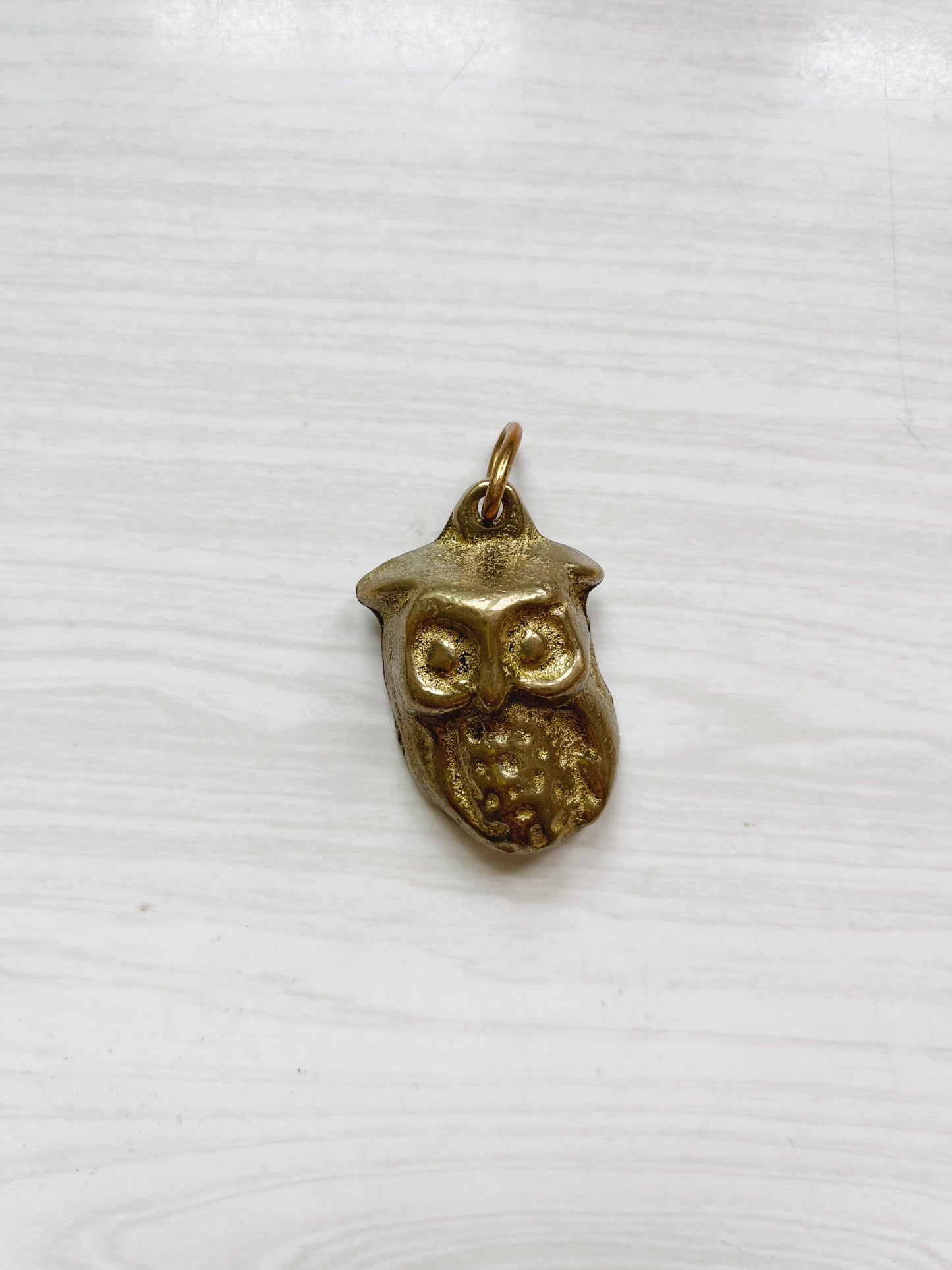 Tiny Brass Owl Charm