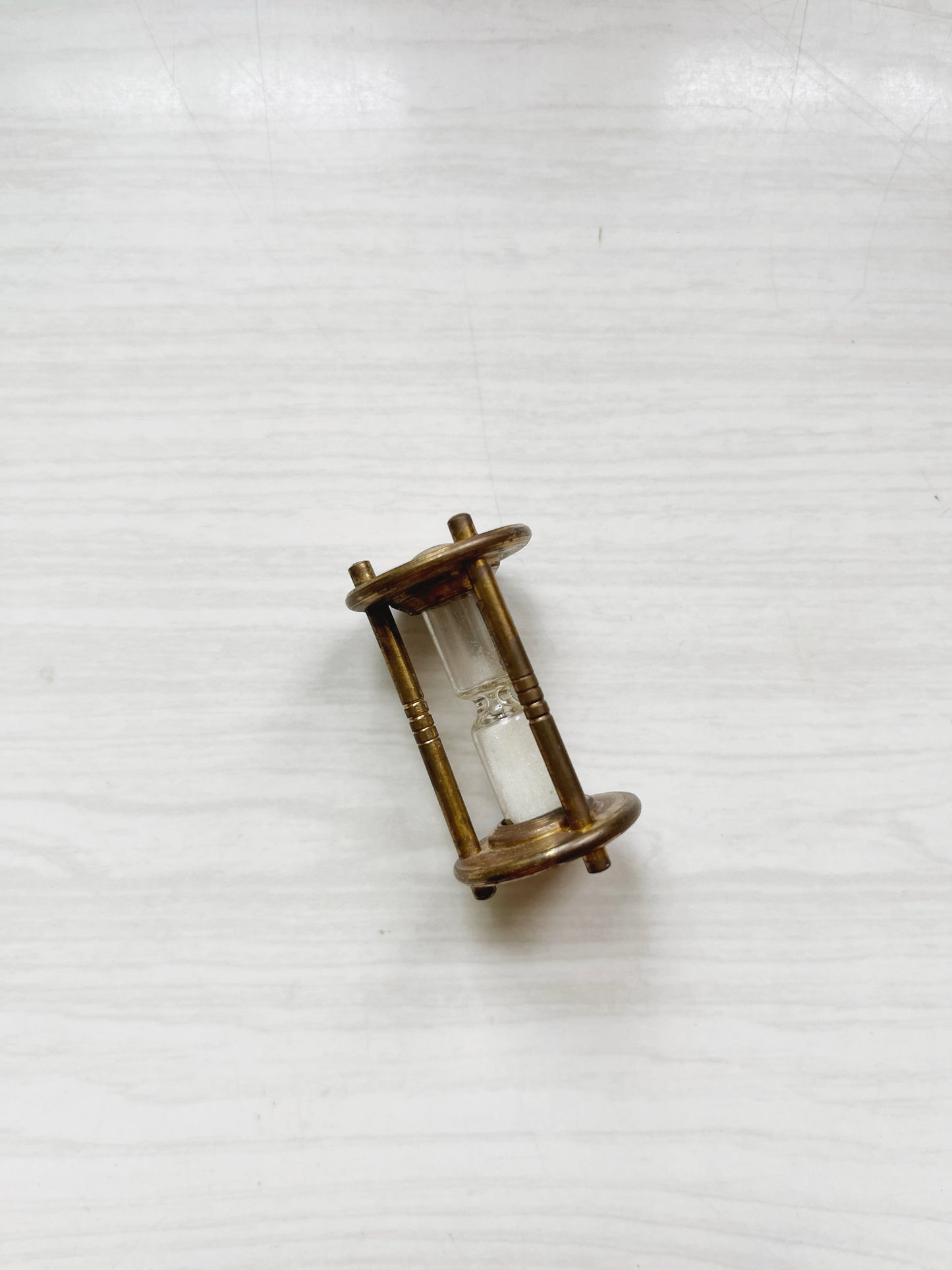 Tiny Brass Hourglass