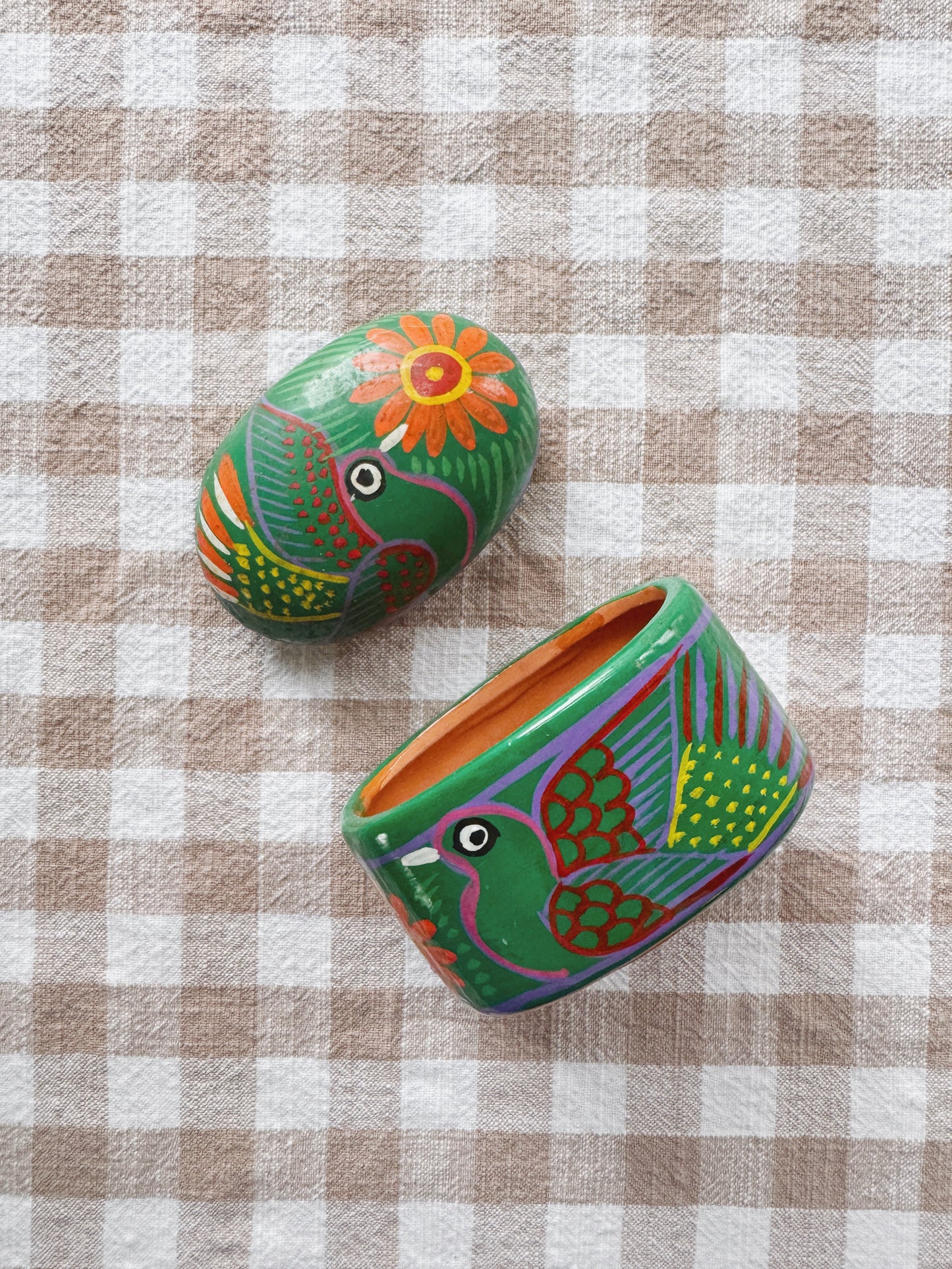 Green Ceramic Trinket Box