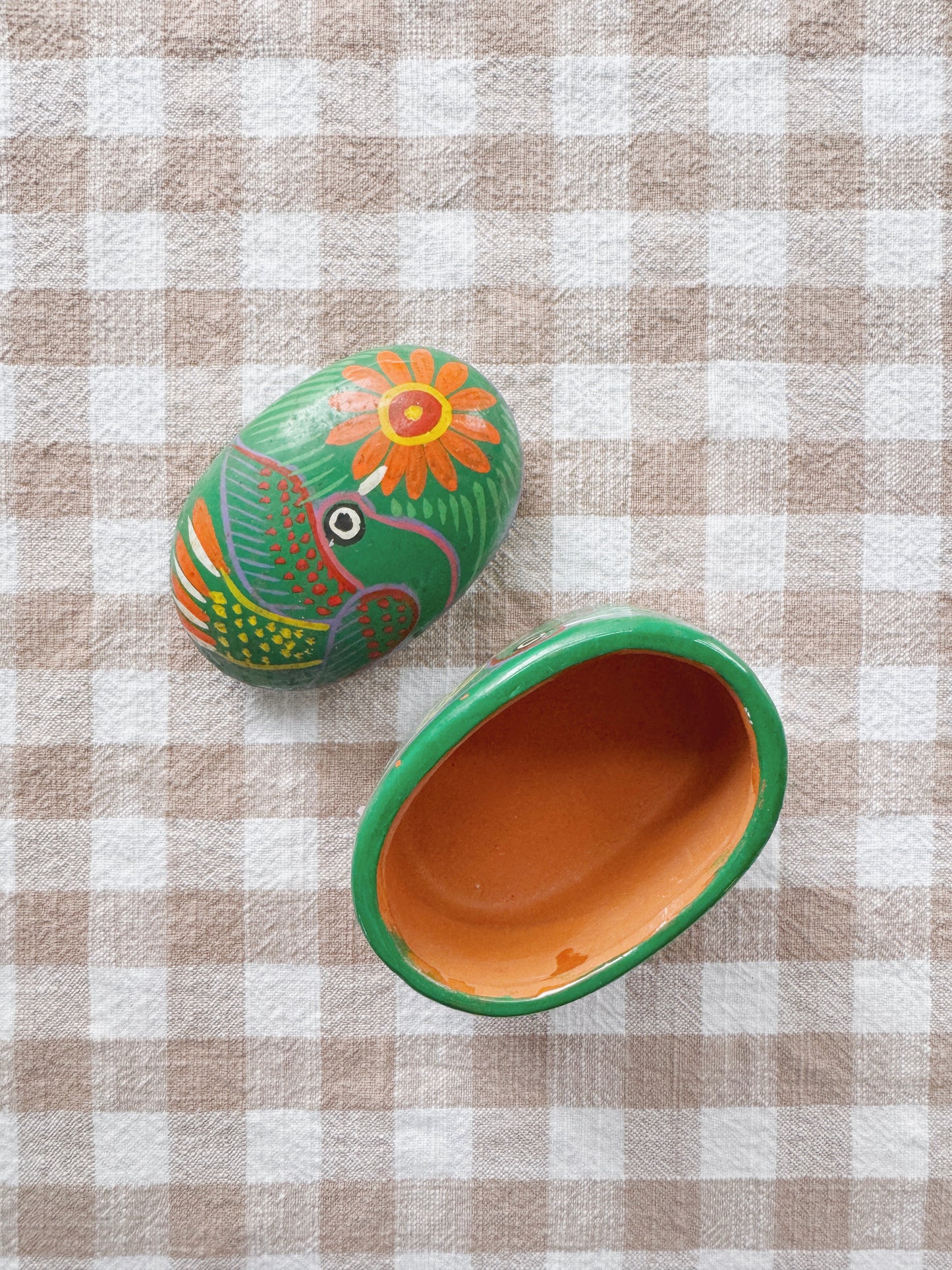 Green Ceramic Trinket Box