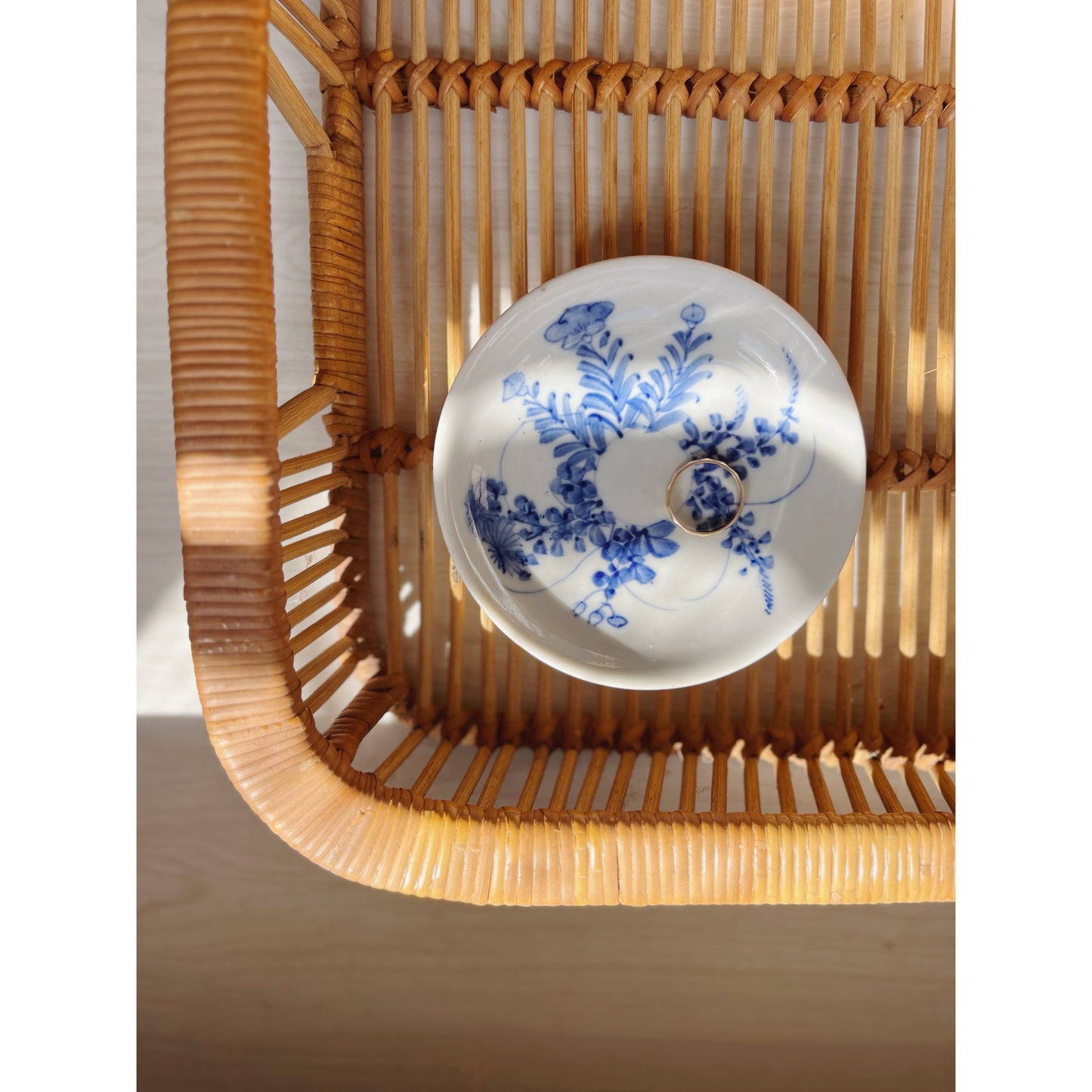 Blue & White Trinket Dish (Circular)