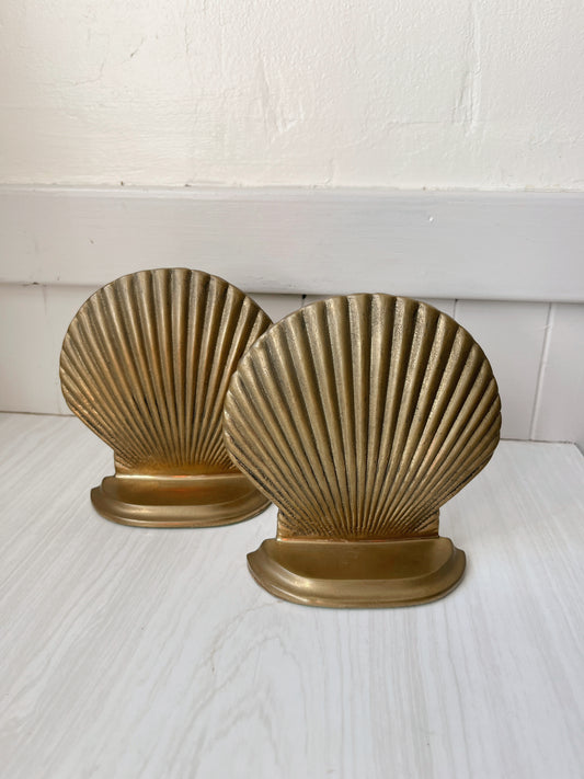 For Hayley- Brass Shell Bookends