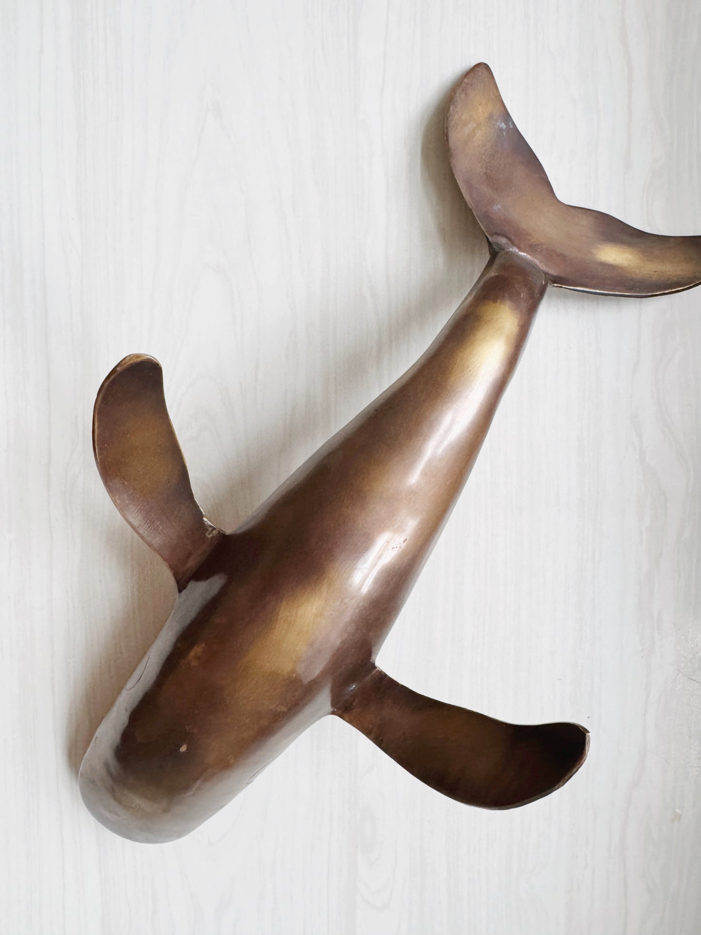 Large Brass Humpback Whale