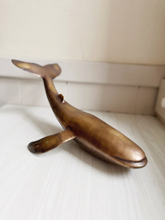 Large Brass Humpback Whale