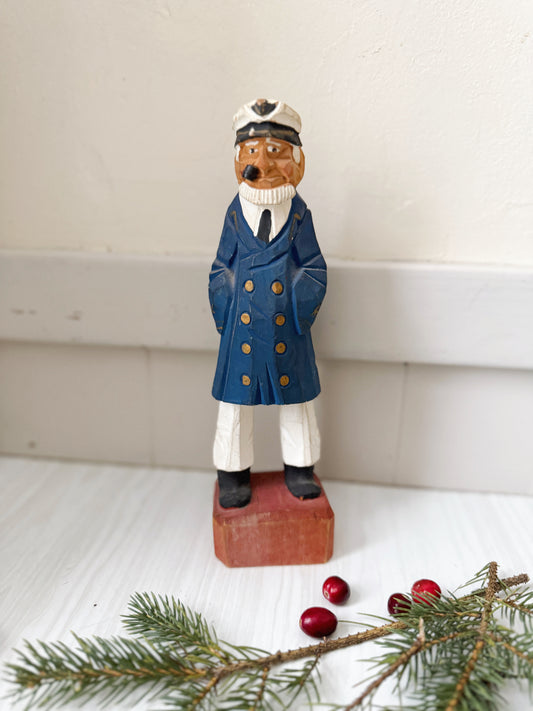Carved Captain Figurine