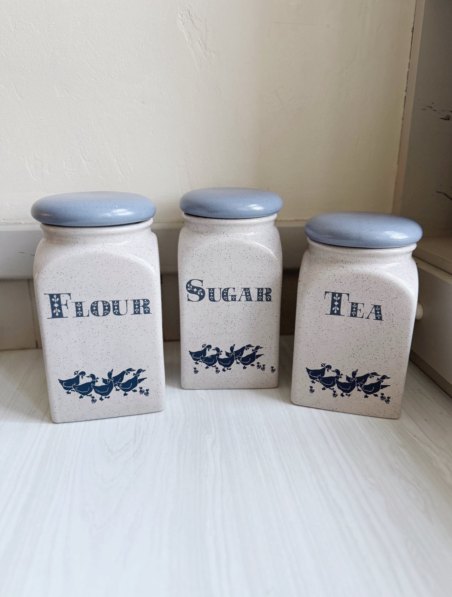 Ceramic Canisters (Flour, Sugar, Tea)