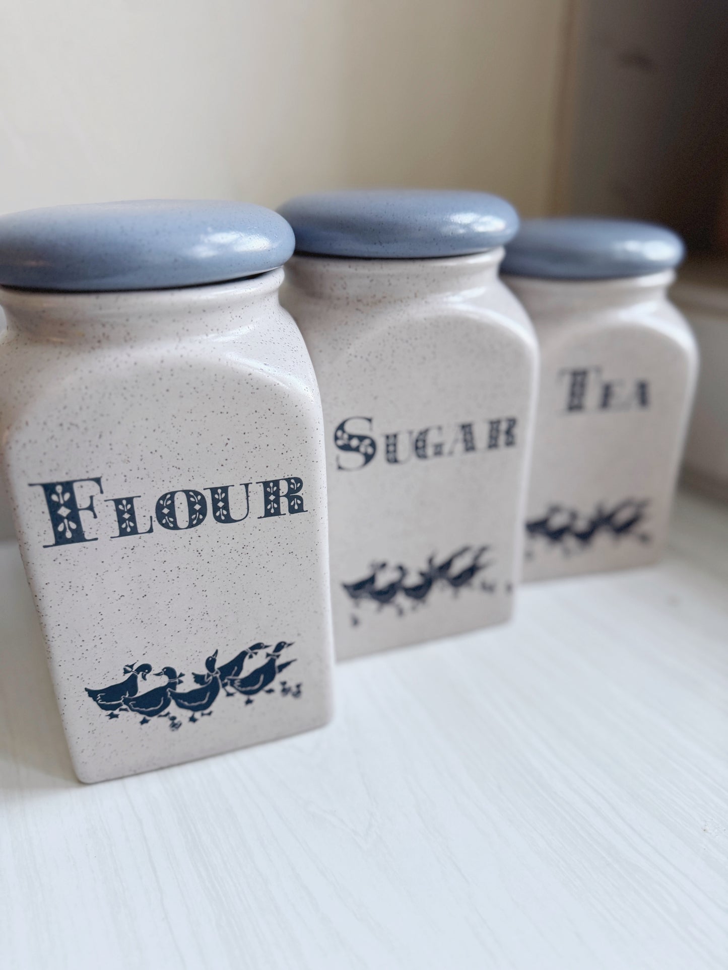 Ceramic Canisters (Flour, Sugar, Tea)
