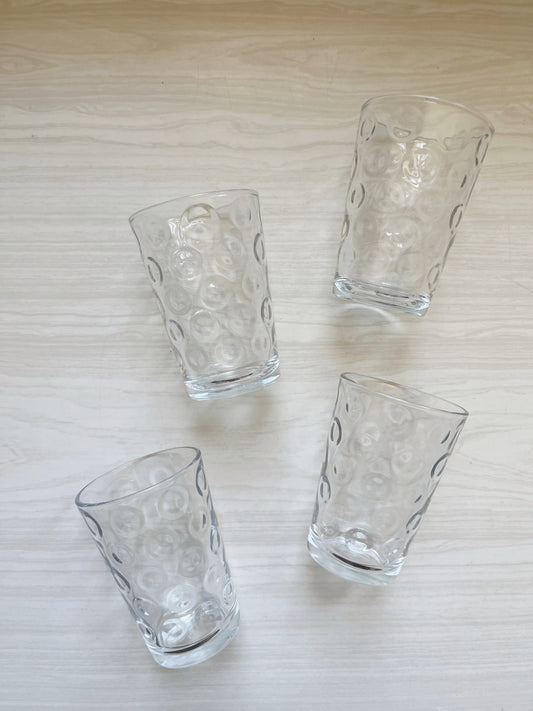 Set of 4 Dotted Juice Glasses