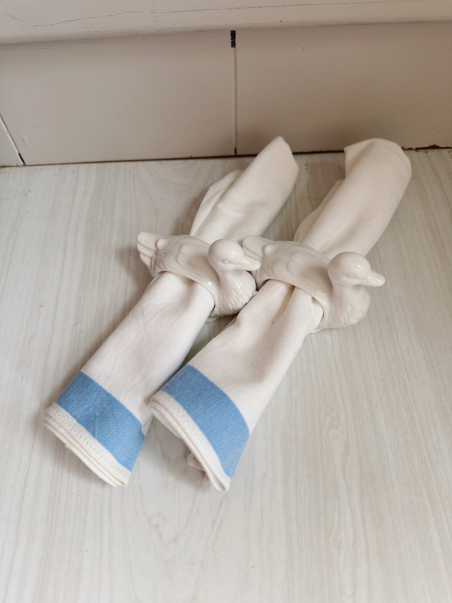 Ceramic Duck Napkin Rings
